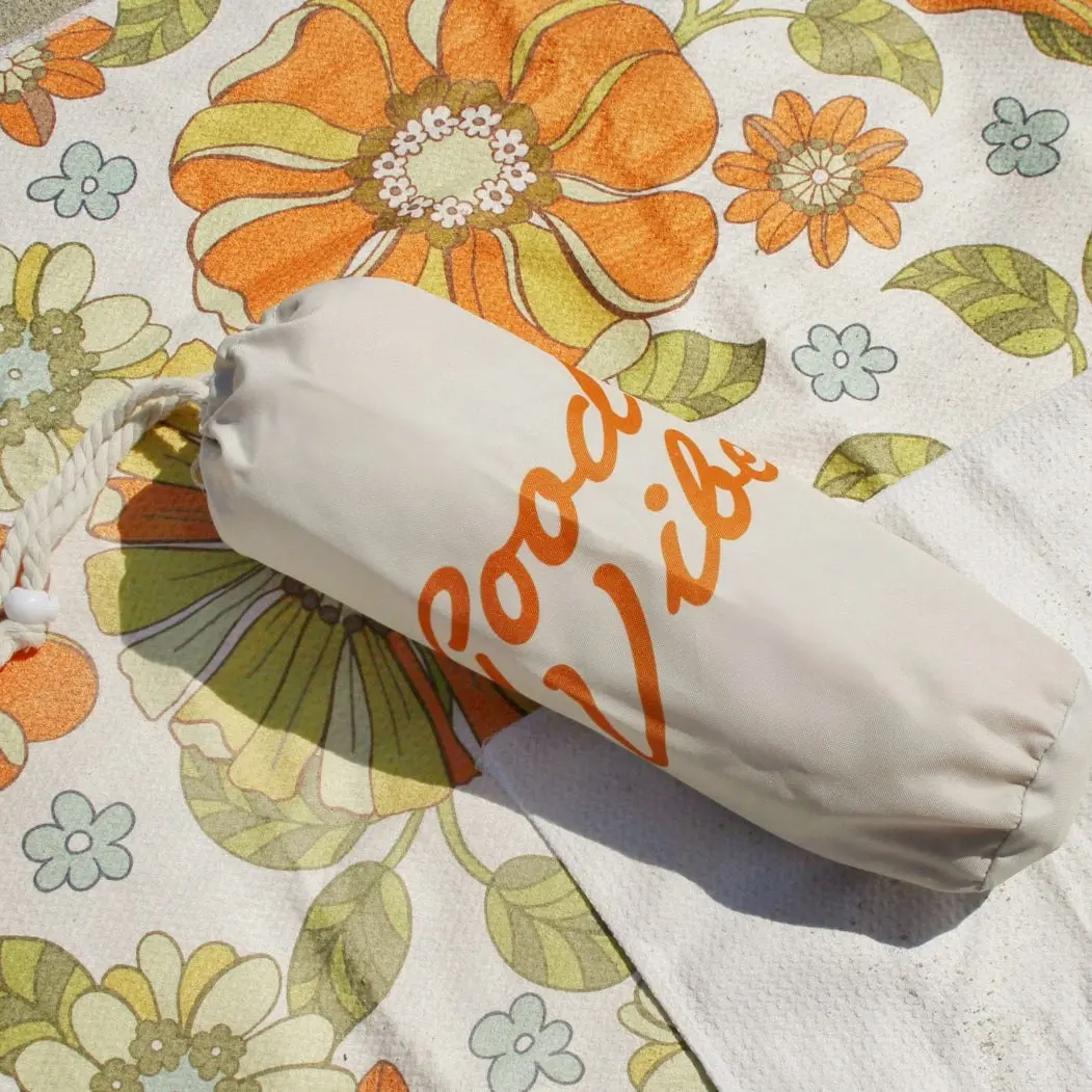 Premium Quick Dry Beach Towel- 70s Floral