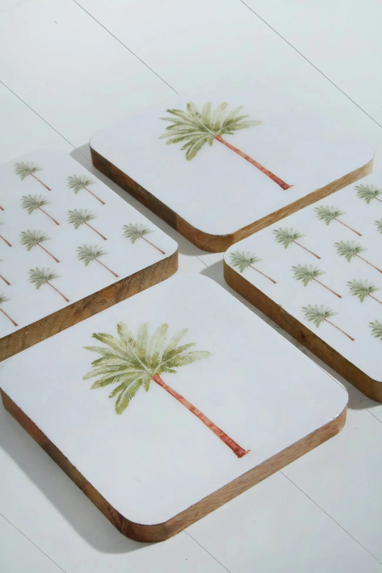 St Barts Palm Coasters Set Of 4