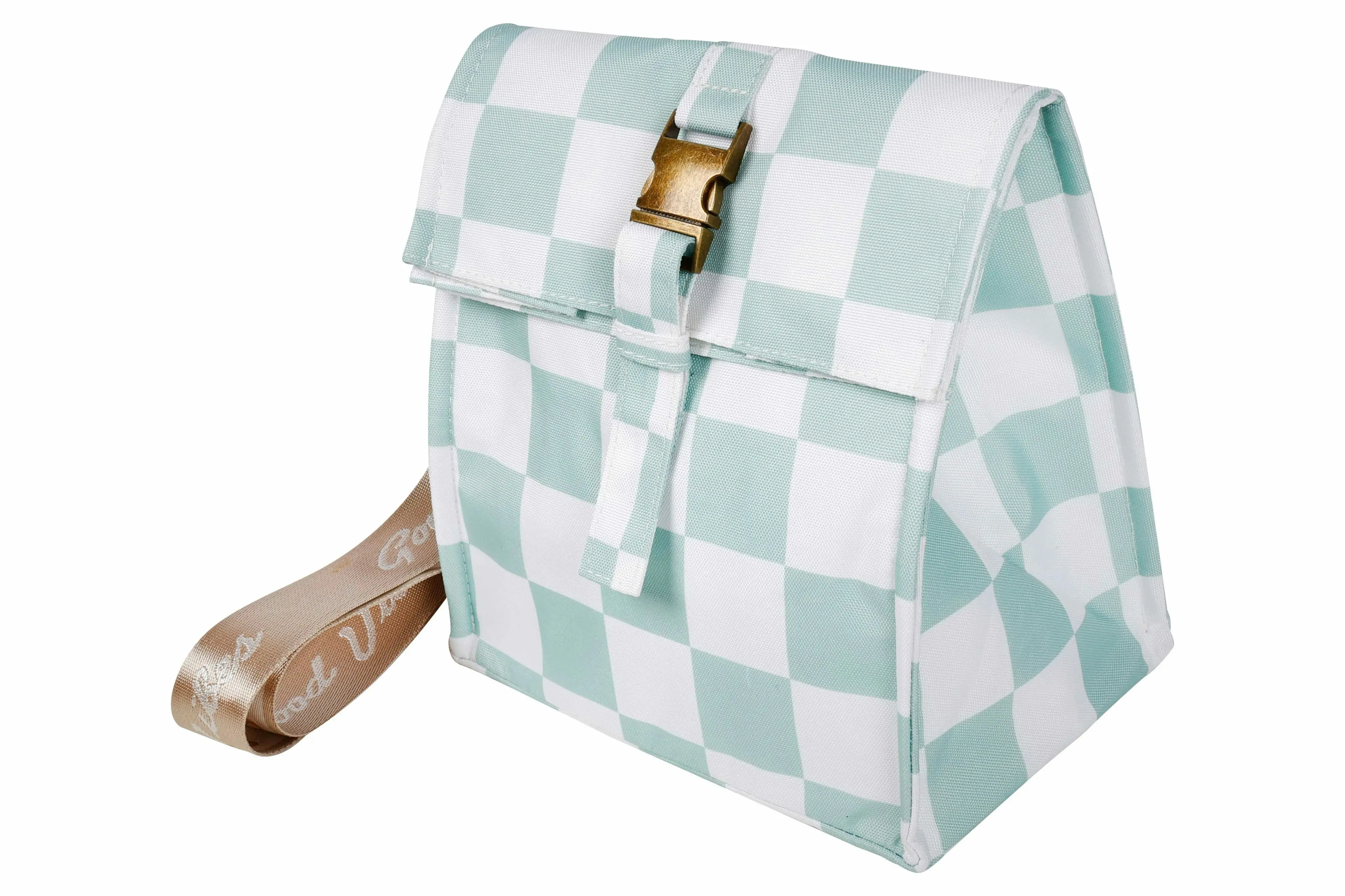 Insulated Lunch Bag - Sage Check