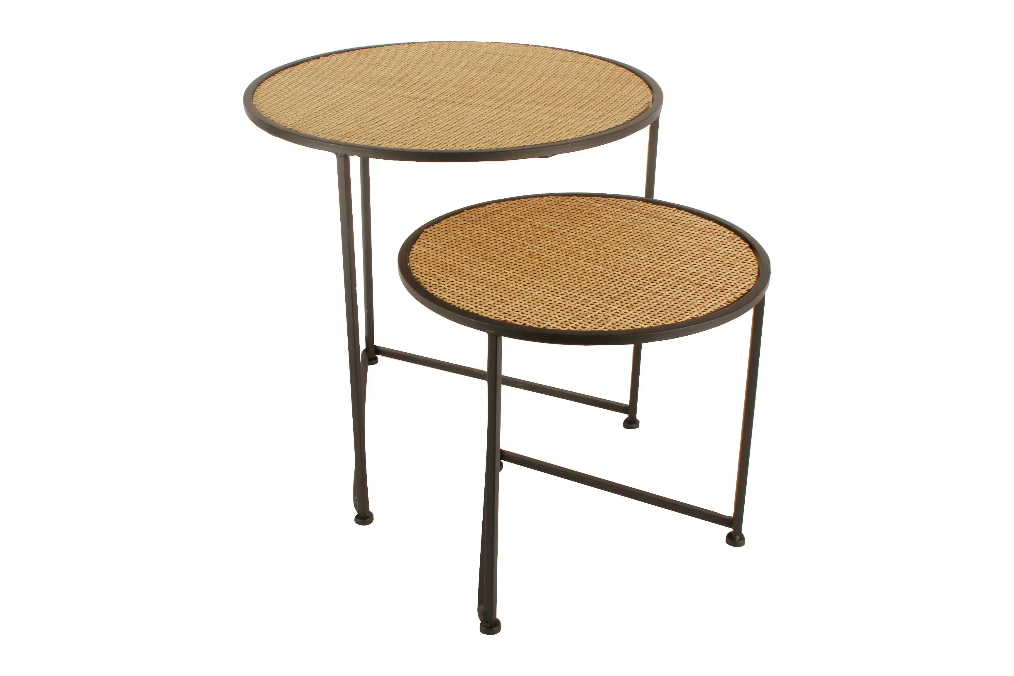 Lieo Set Of 2 Nesting Side Tables Round