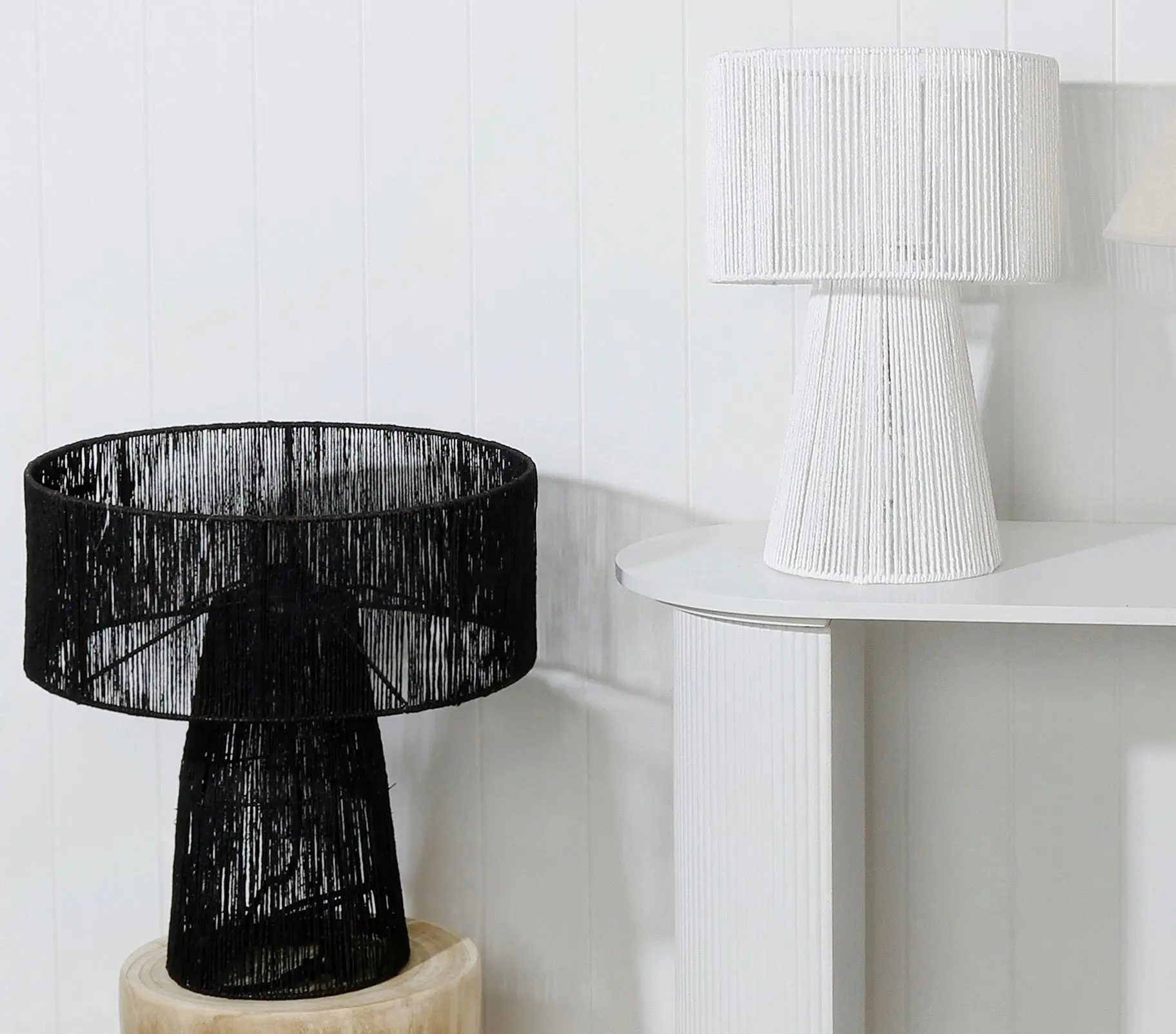 Aurora Rope Table Lamp Black 45cm