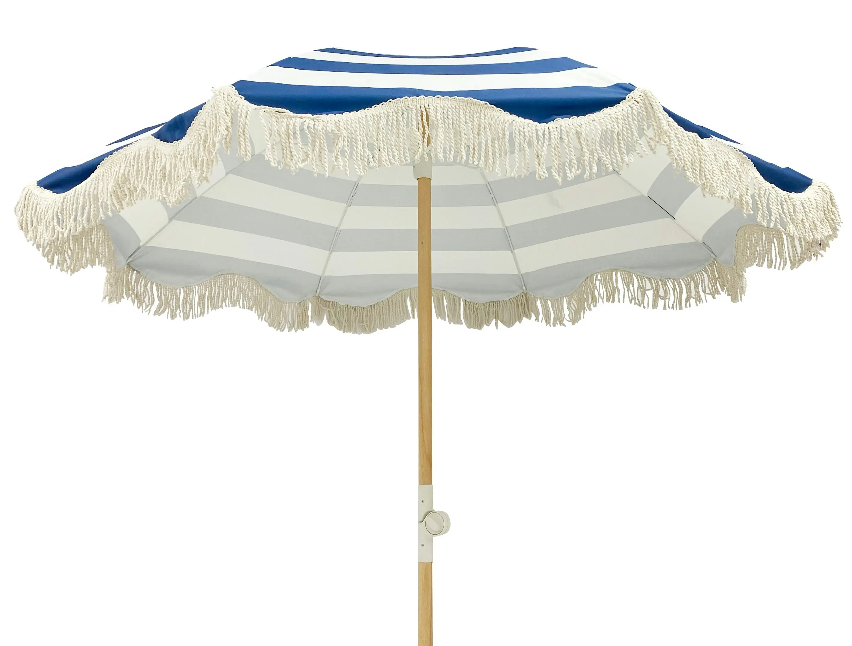 Luxe Canvas Beach Umbrella 2M - Hamptons Navy