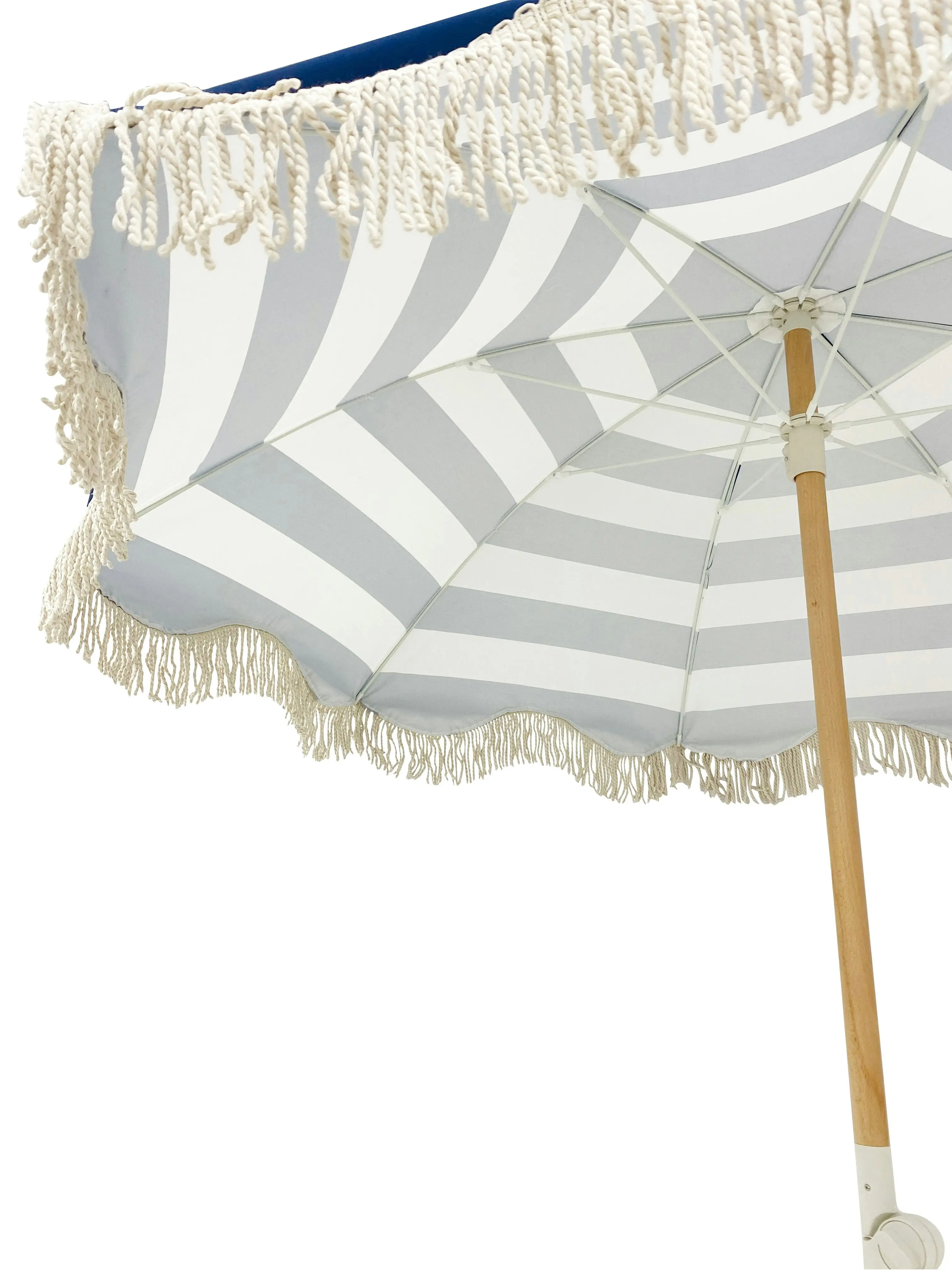 Luxe Canvas Beach Umbrella 2M - Hamptons Navy