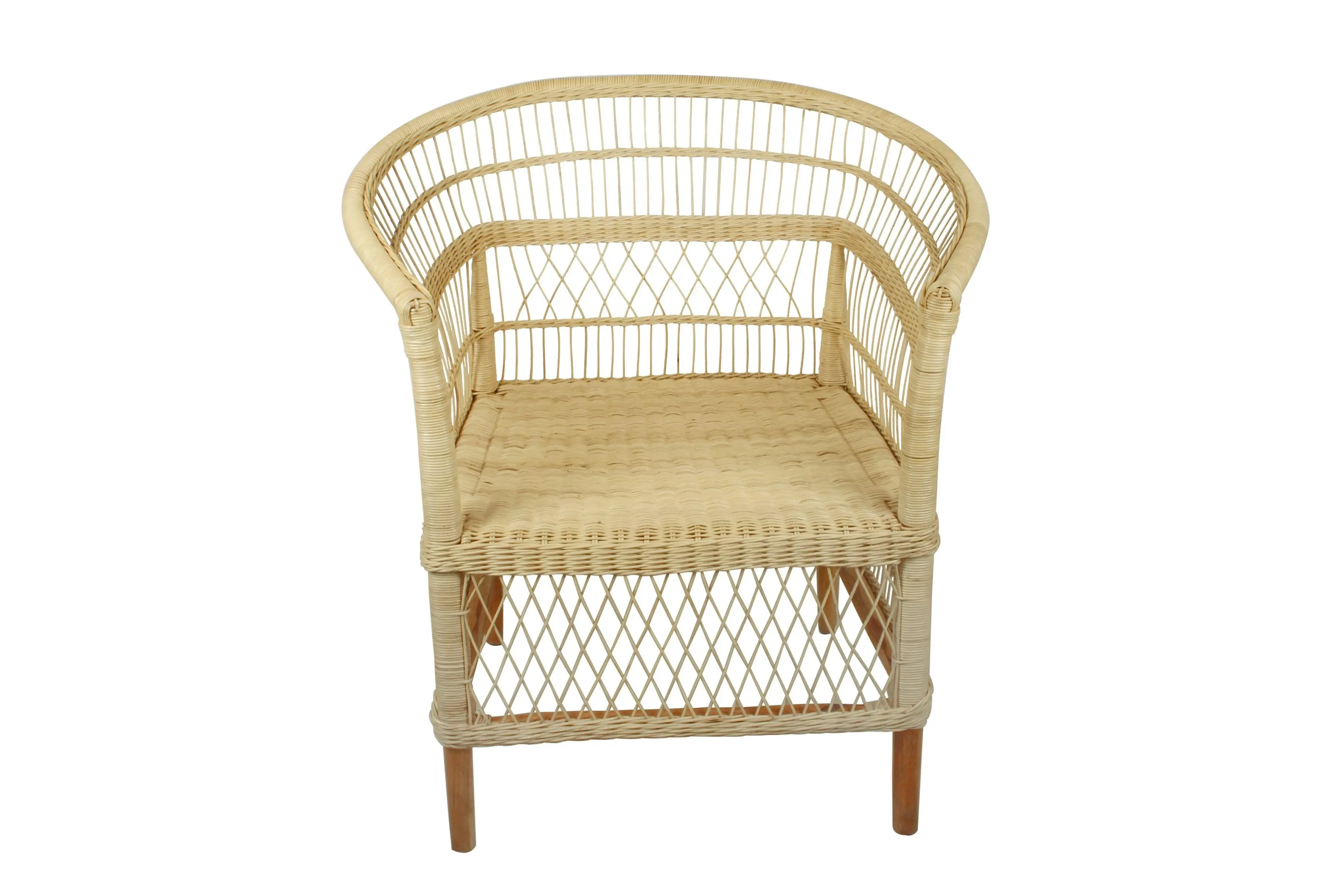 Natural Malawi Style Rattan Chair, 76 x 76 x 57cm