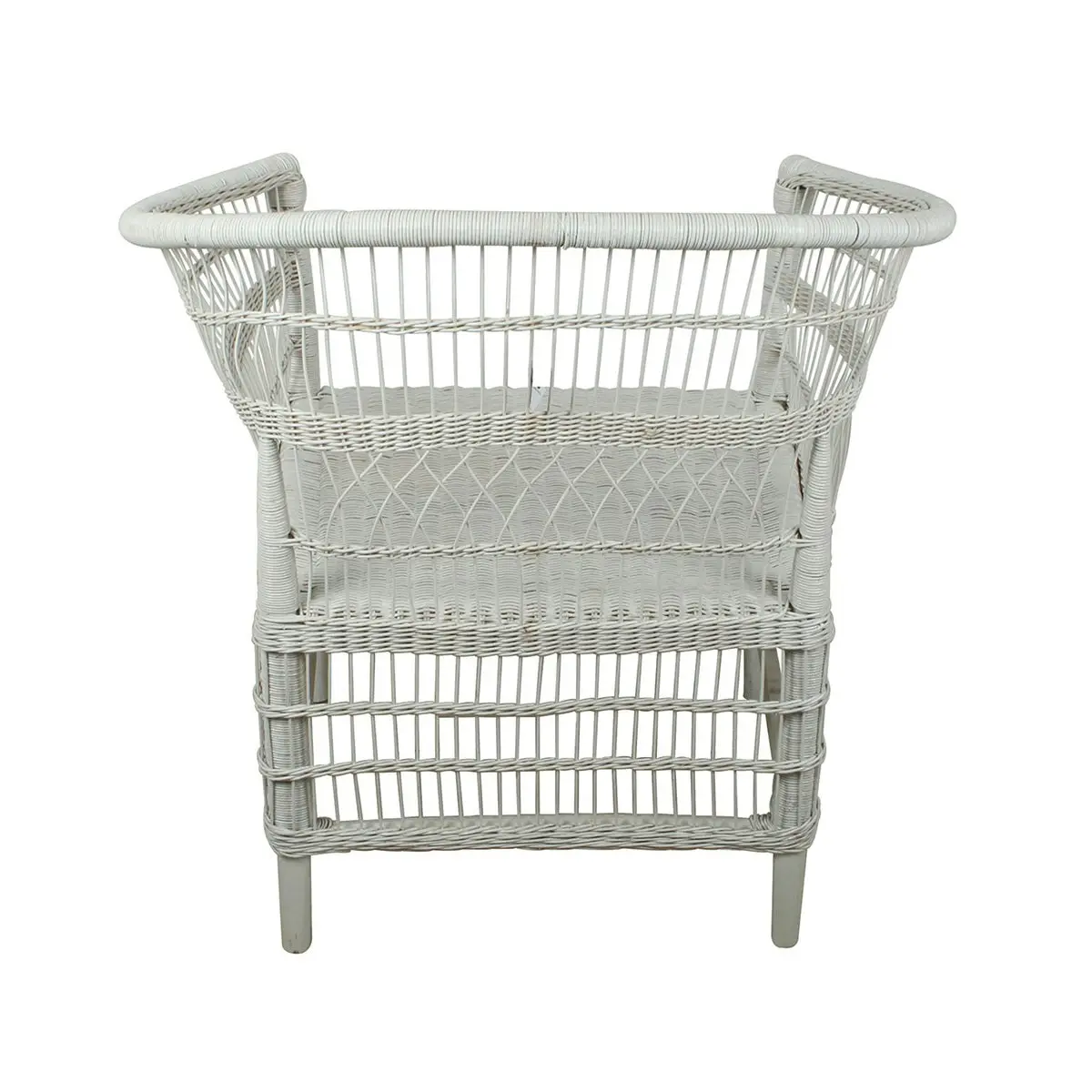 White Malawi Style Rattan Chair