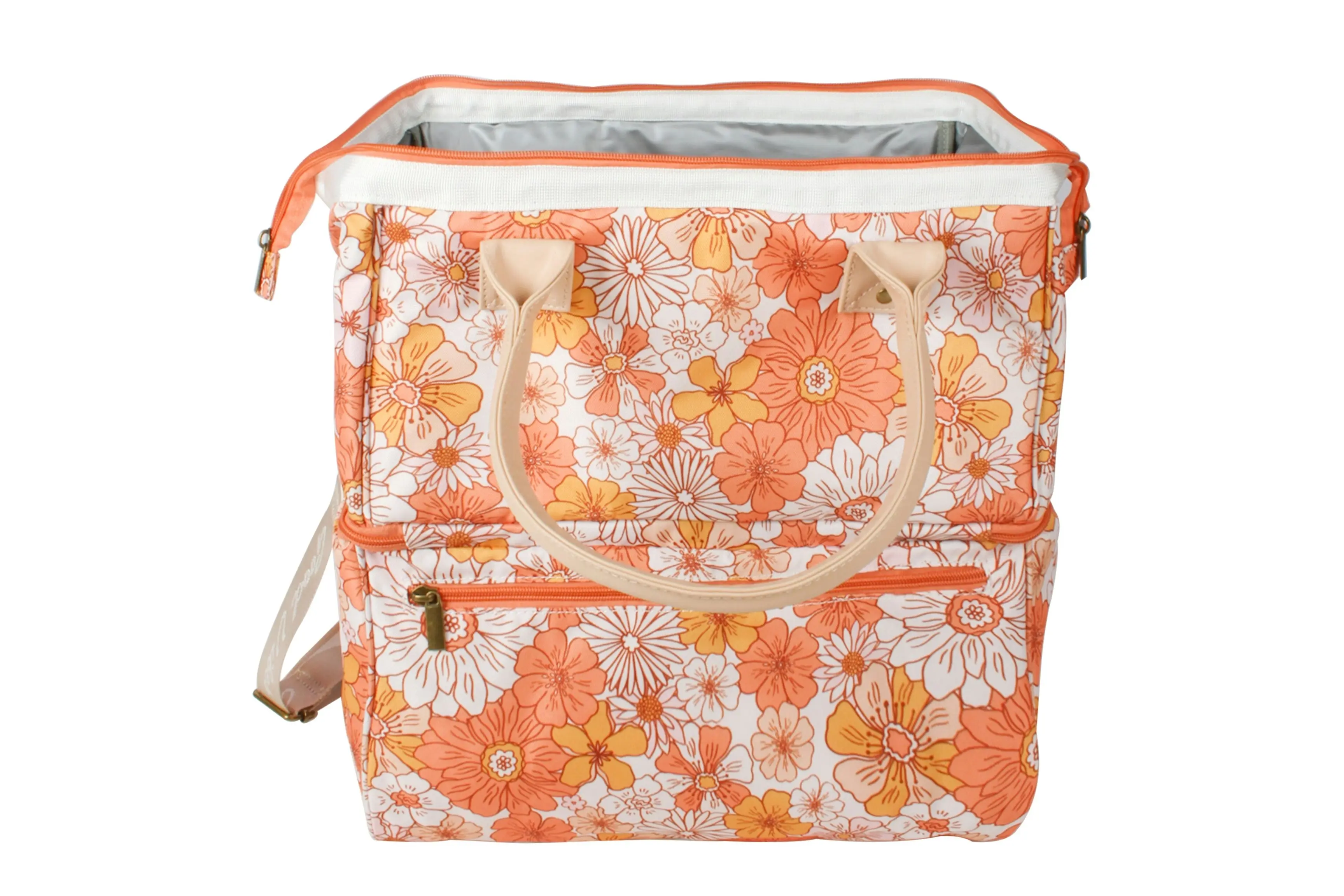 Premium Insulated Picnic Cooler Bag - Hippie Daisies