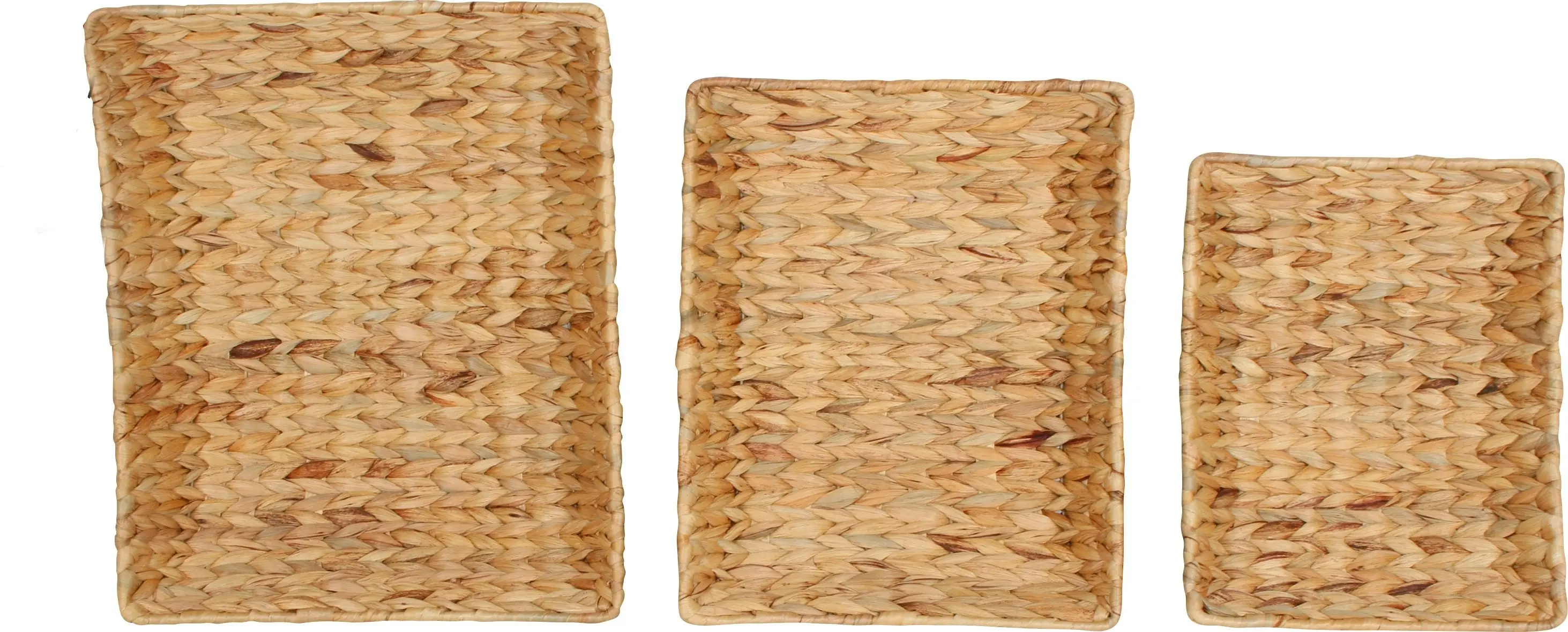 Hyace Set Of 3 Rectangle Hyacinth Basket