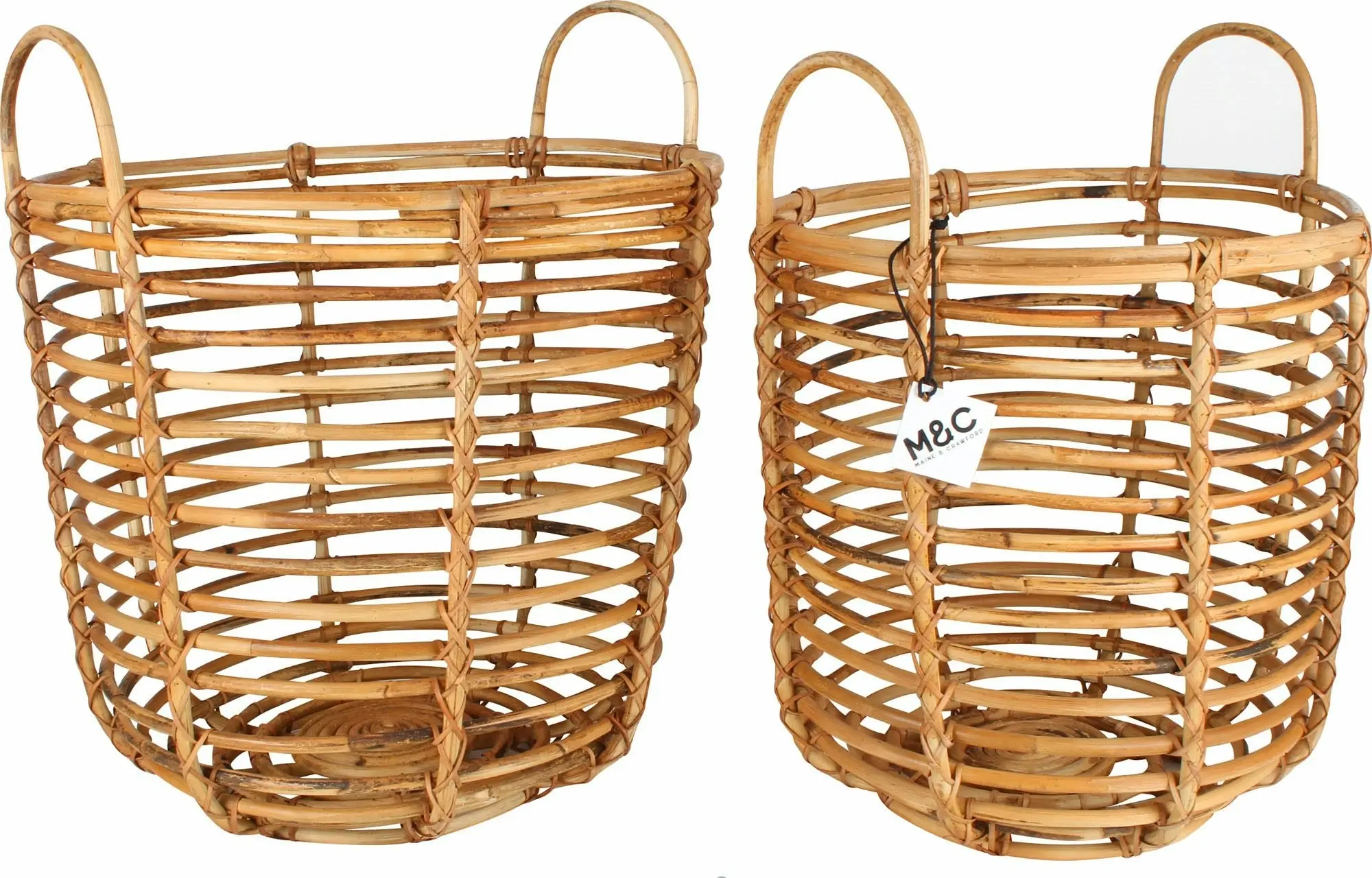 Ralu Set Of 2 Rattan Baskets