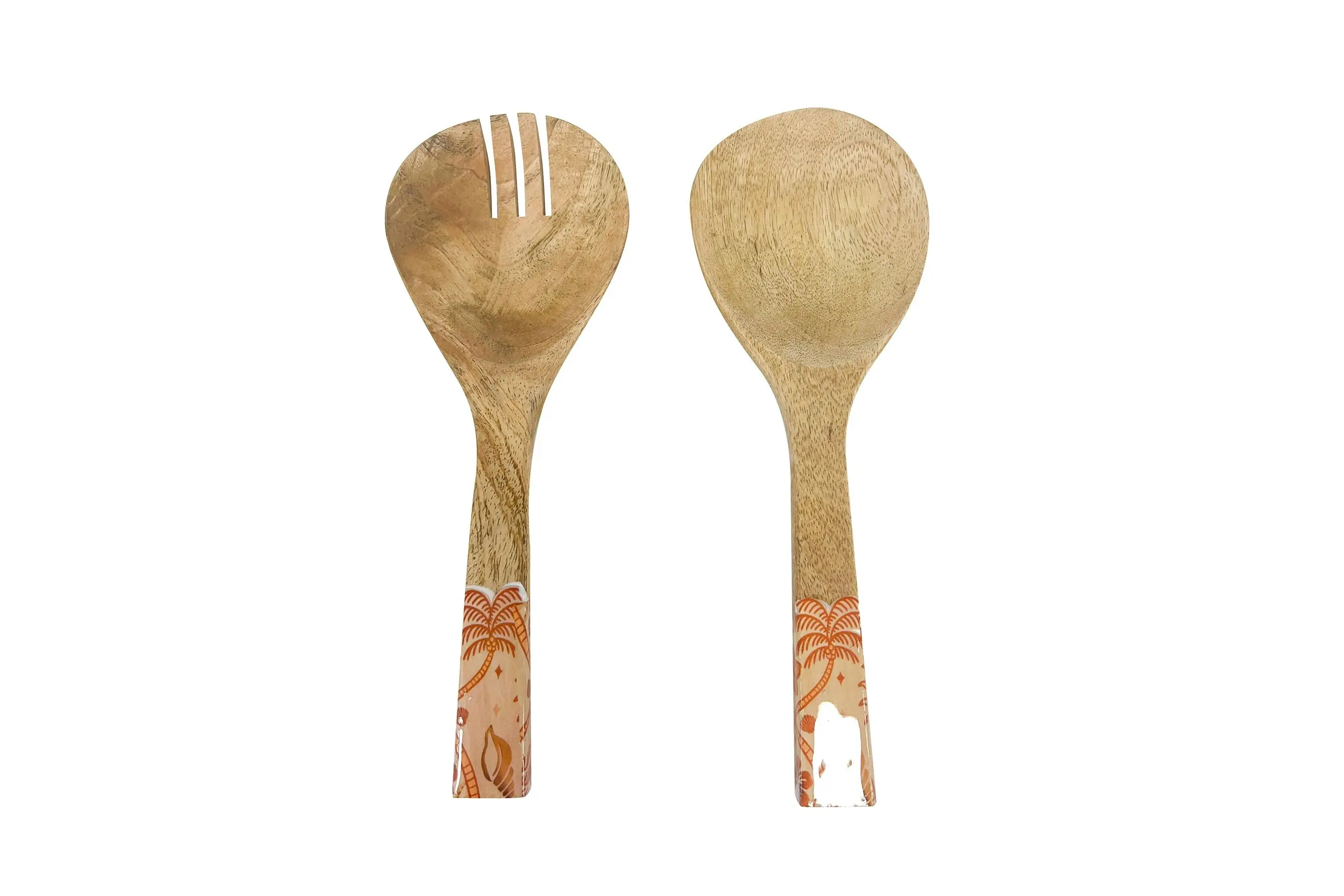 Moroccan Palm 2Pc Enamel Salad Servers