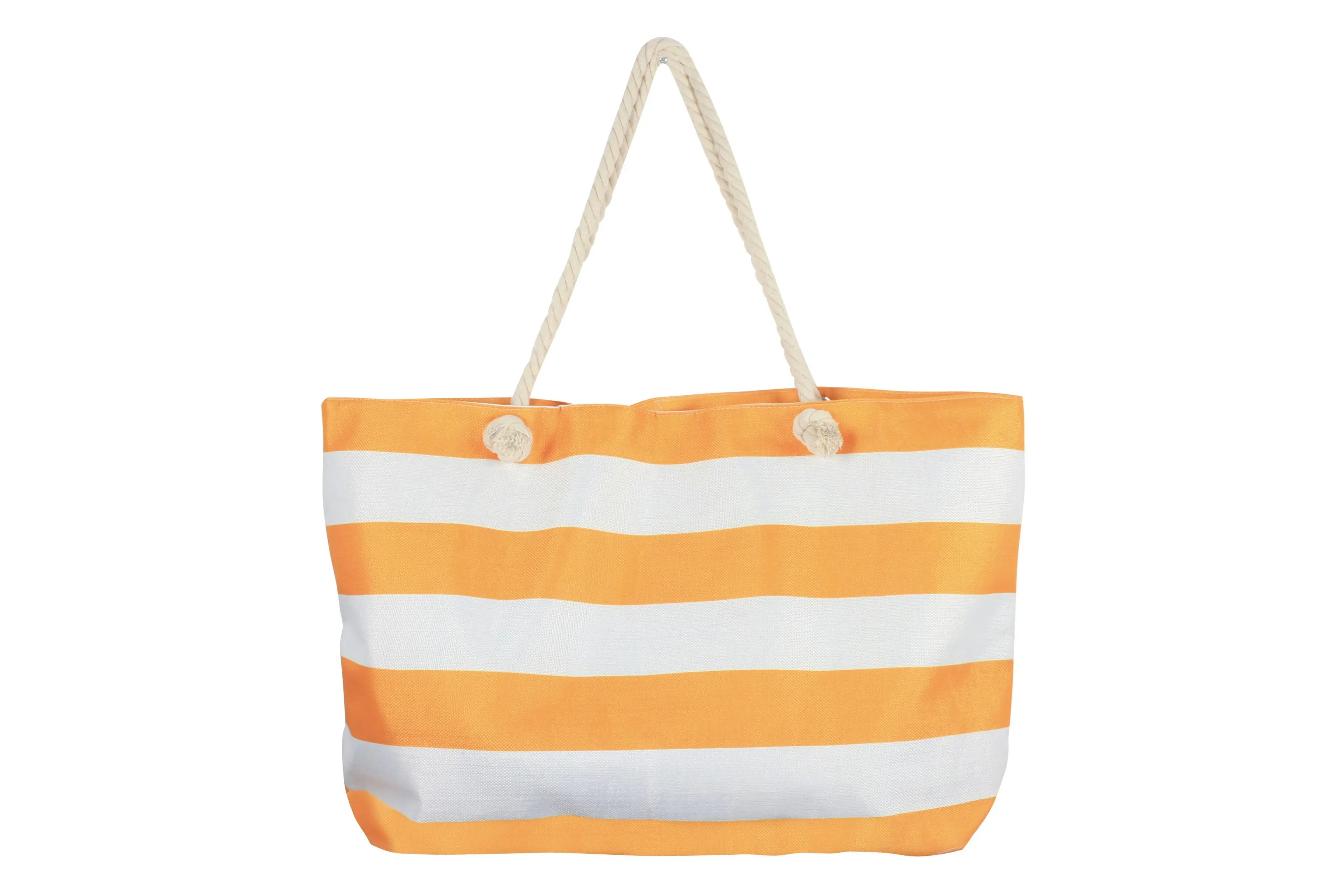 Retro Stripes Mango Jumbo Beach Bag