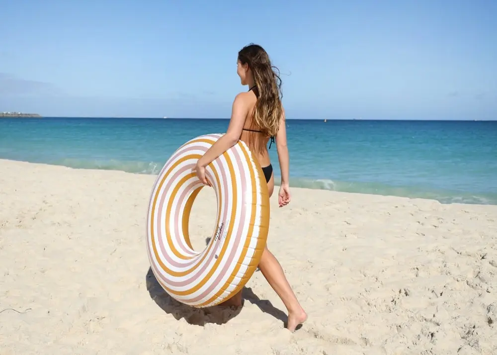 Good Vibes Stripe Swim Ring 108cm