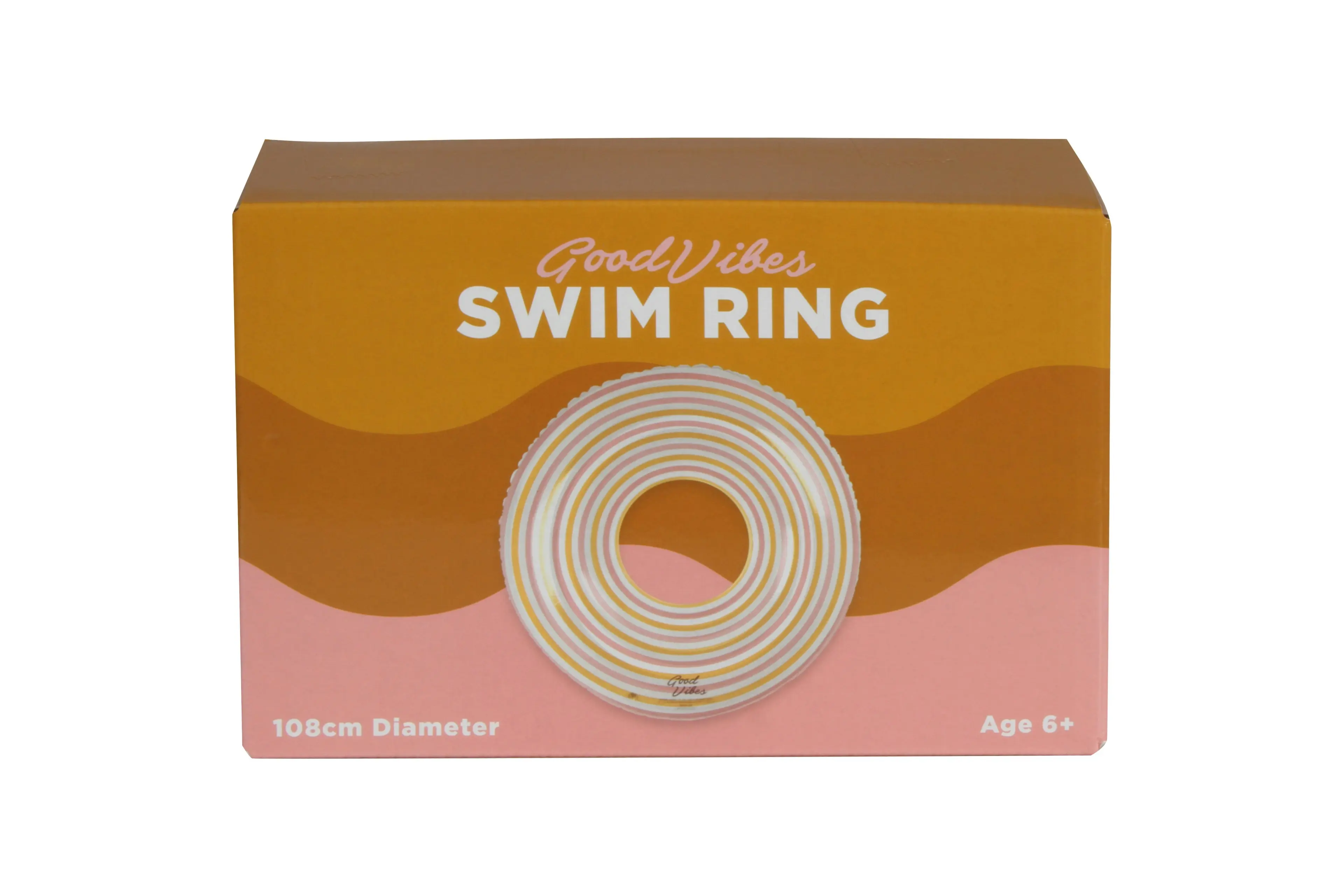 Good Vibes Stripe Swim Ring 108cm