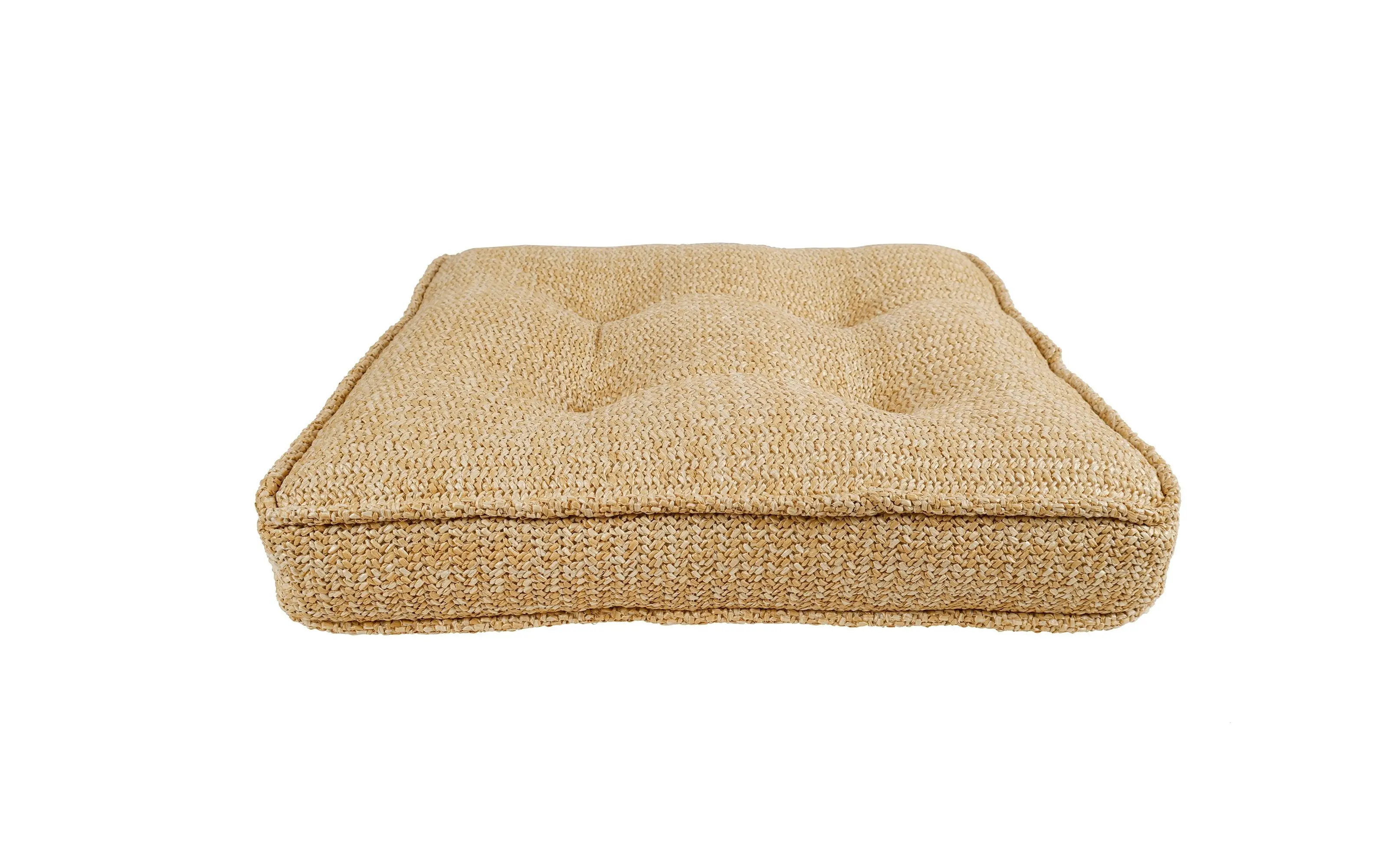 Aspen Outdoor Seat Button Cushion Natural 42 x 40 x 5cm