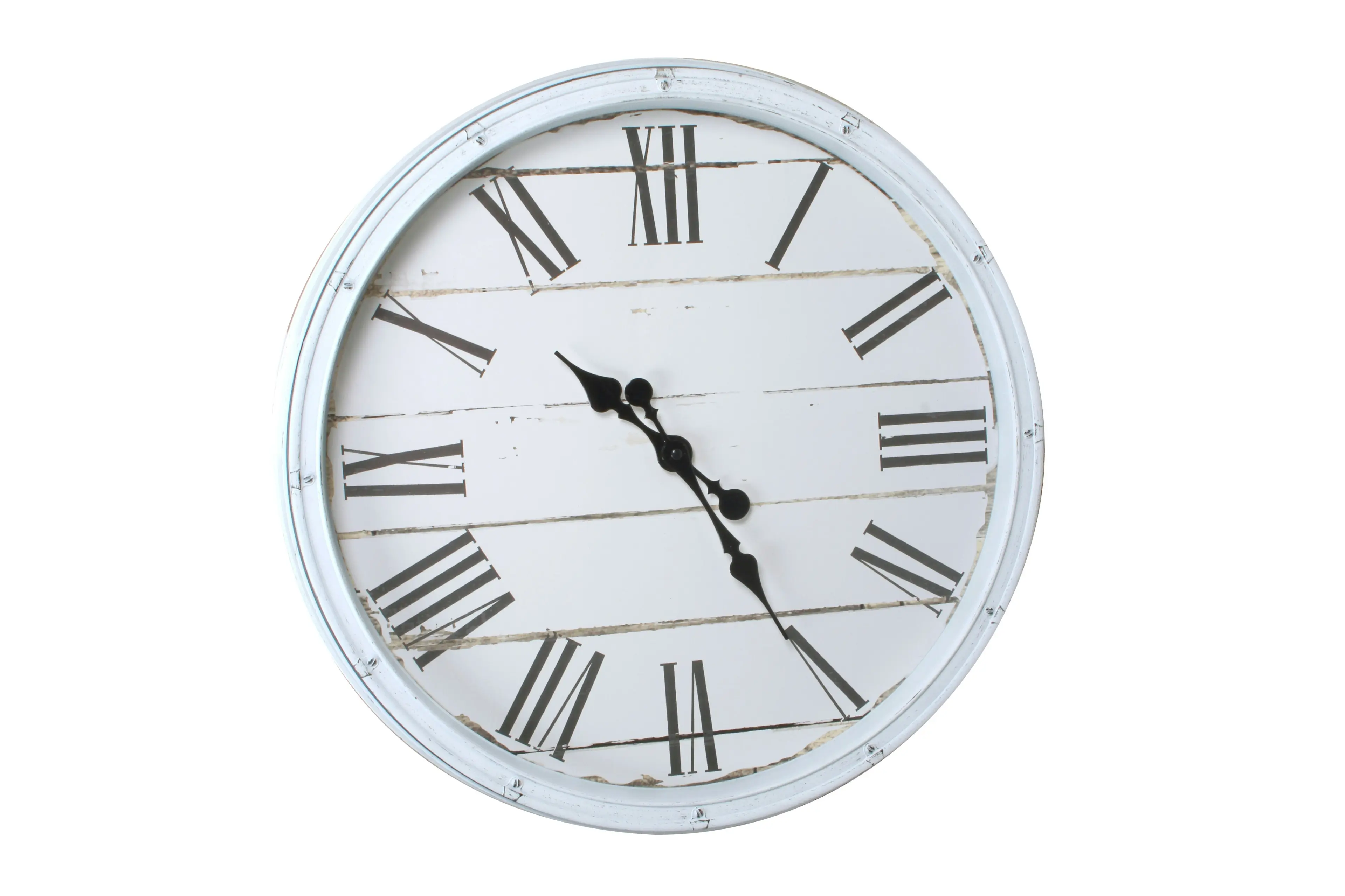 Sabah Antique Roman Numeral White Wall Clock 51 x 51 x 6cm