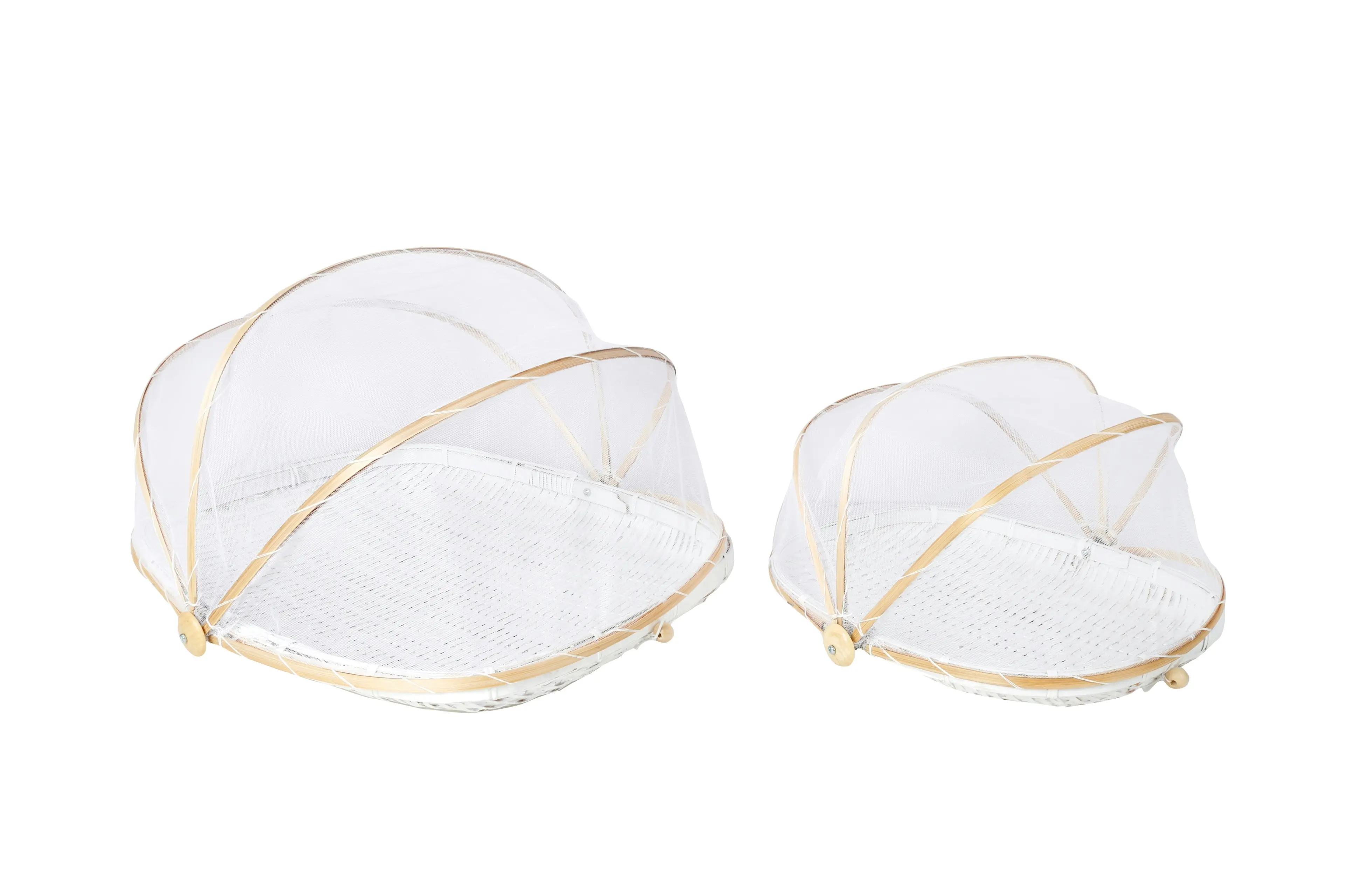 Bahar Set Of 2 Retractable Food Cover Bamboo