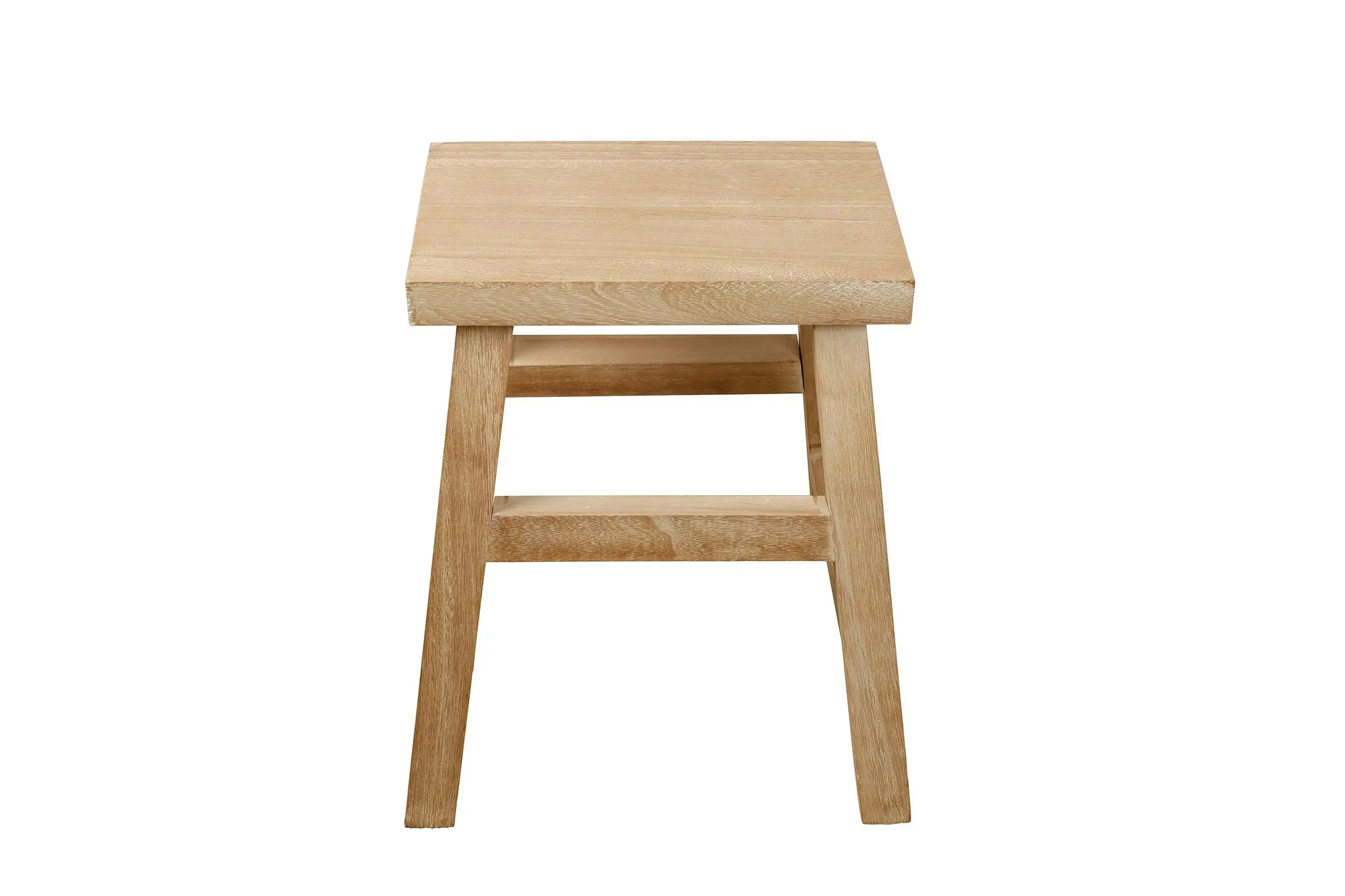 Natural Wooden Stool / Side Table, 45 x 35 x 22cm