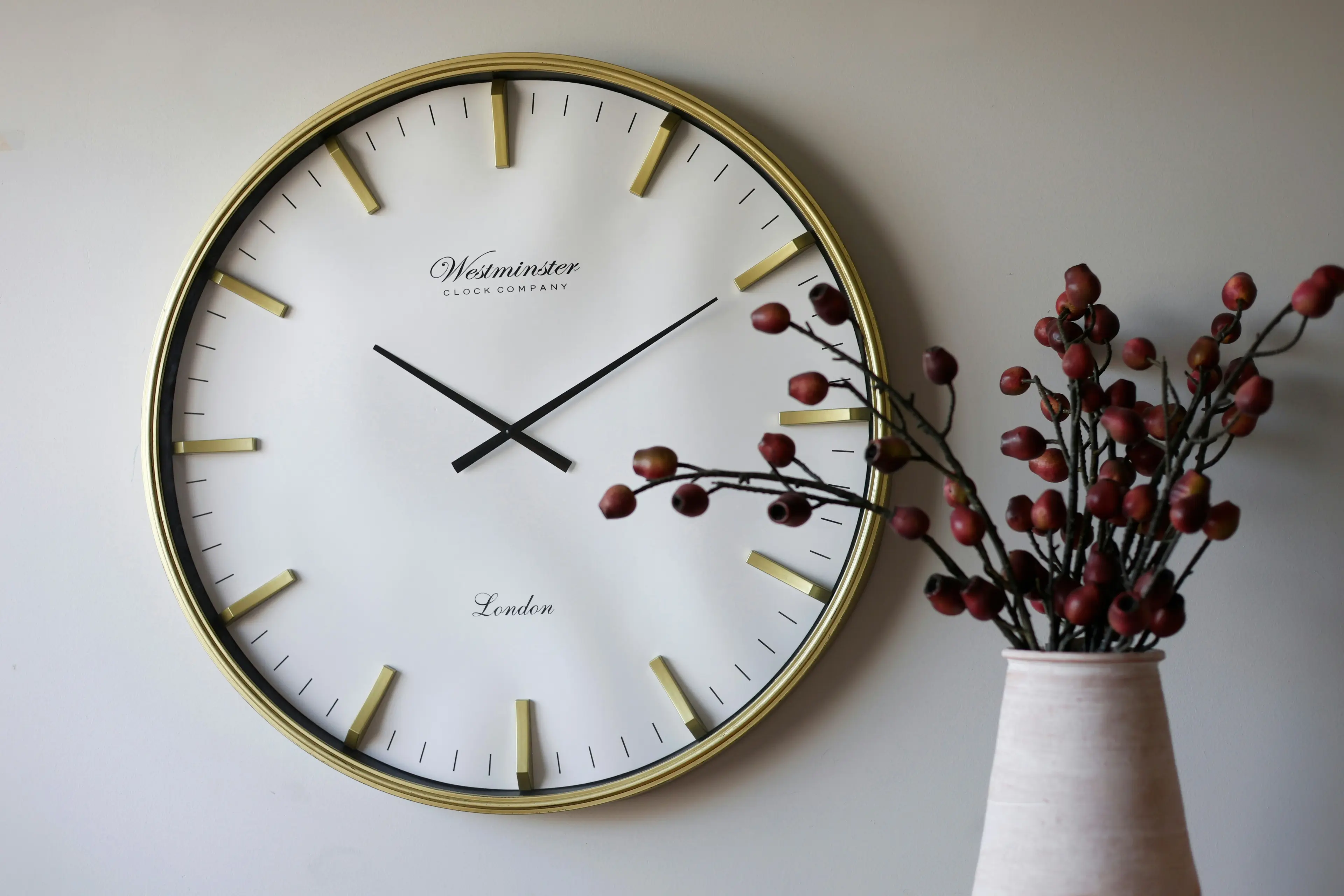 Iesha Silent Wall Clock Gold