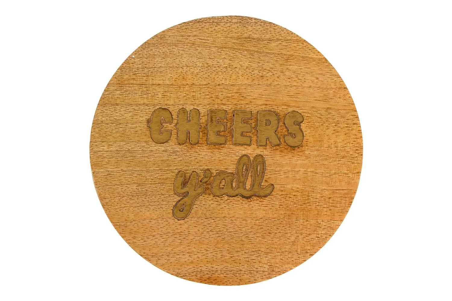 Harmony Mango Wood Cheers Set Of 4 Coasters