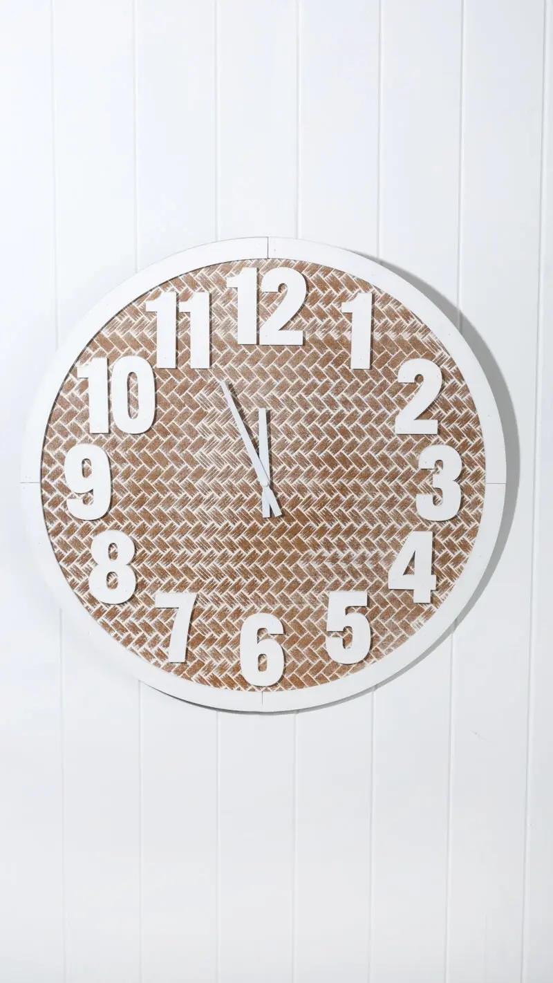 Logan Number Wall Clock  60 x 60 x 4.5cm