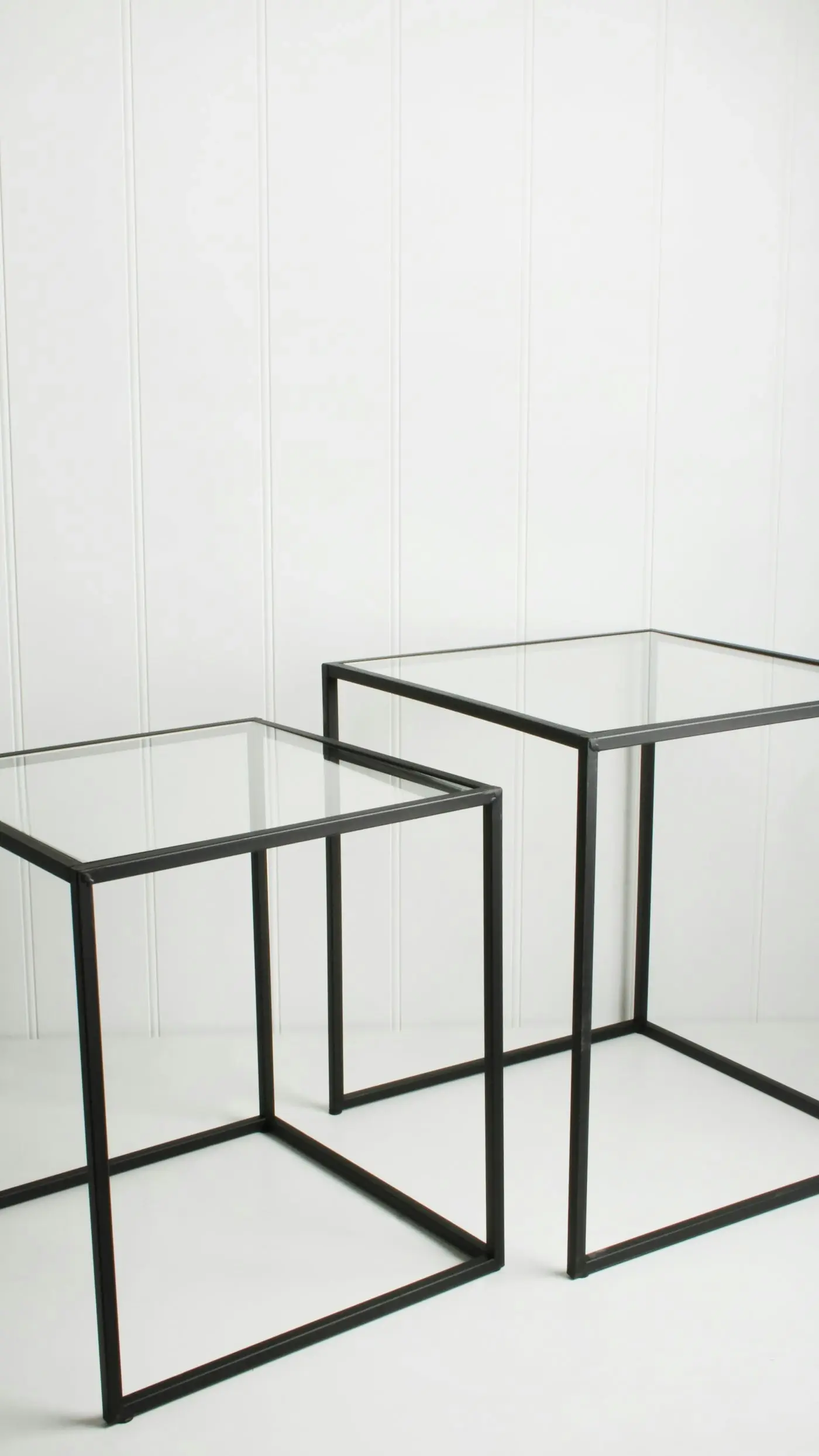 Black, Set Of 2, Side Tables