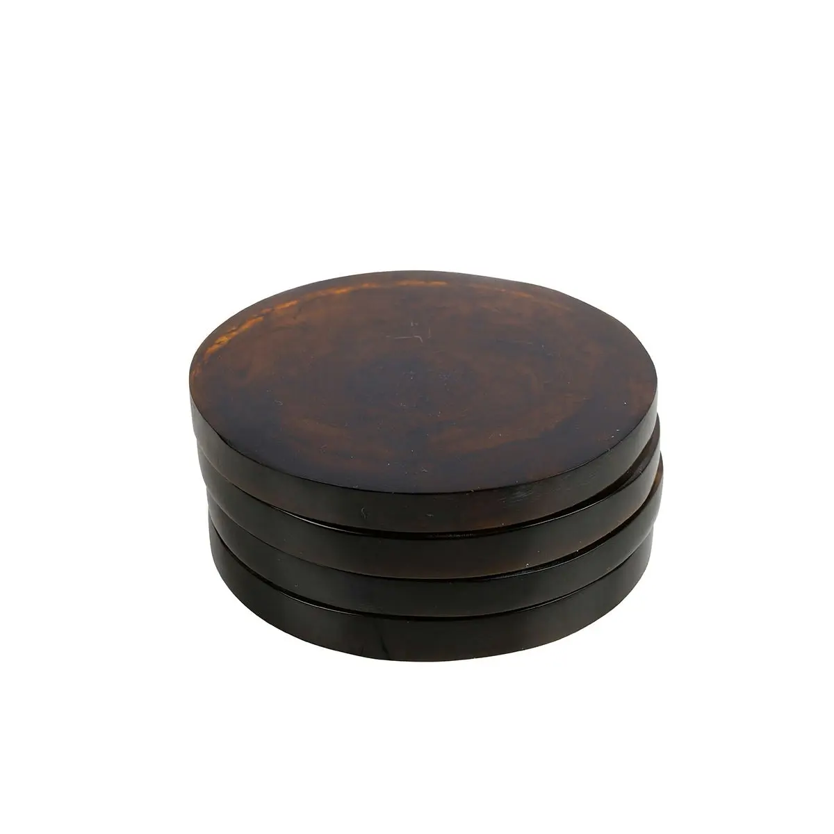 Ophelia Set Of 4 Round Coasters - Tobacco