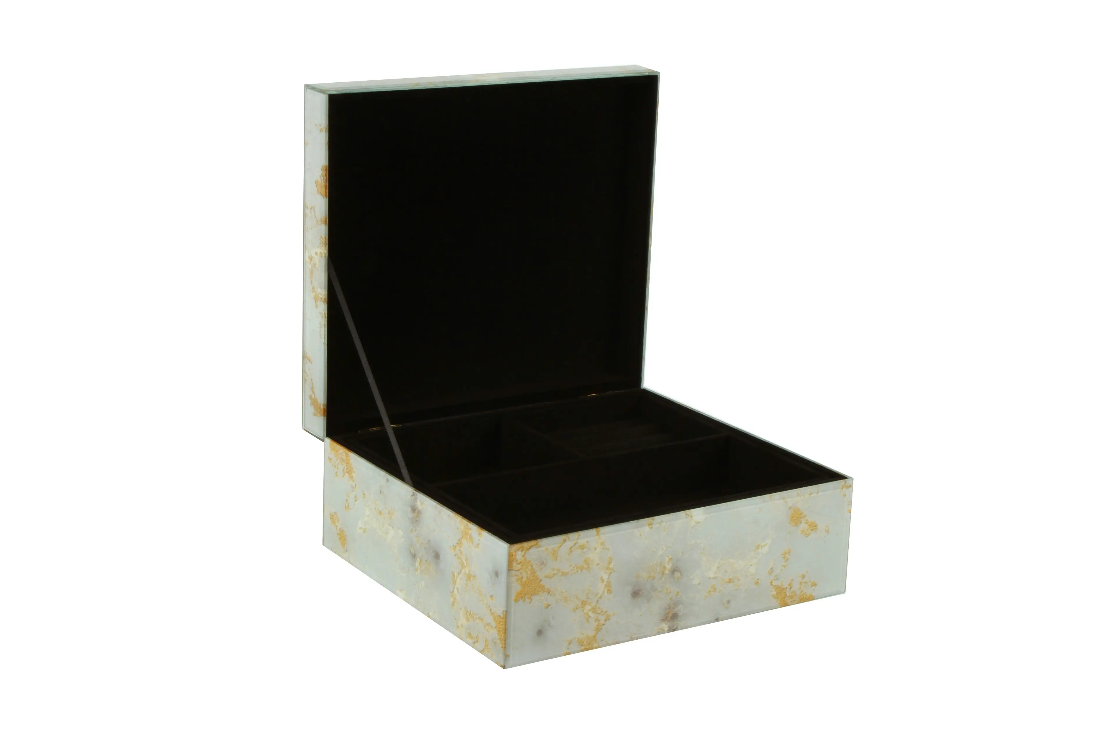 Wilda Agate Design Glass Jewellery Box 24 x 21.5 x 10cm