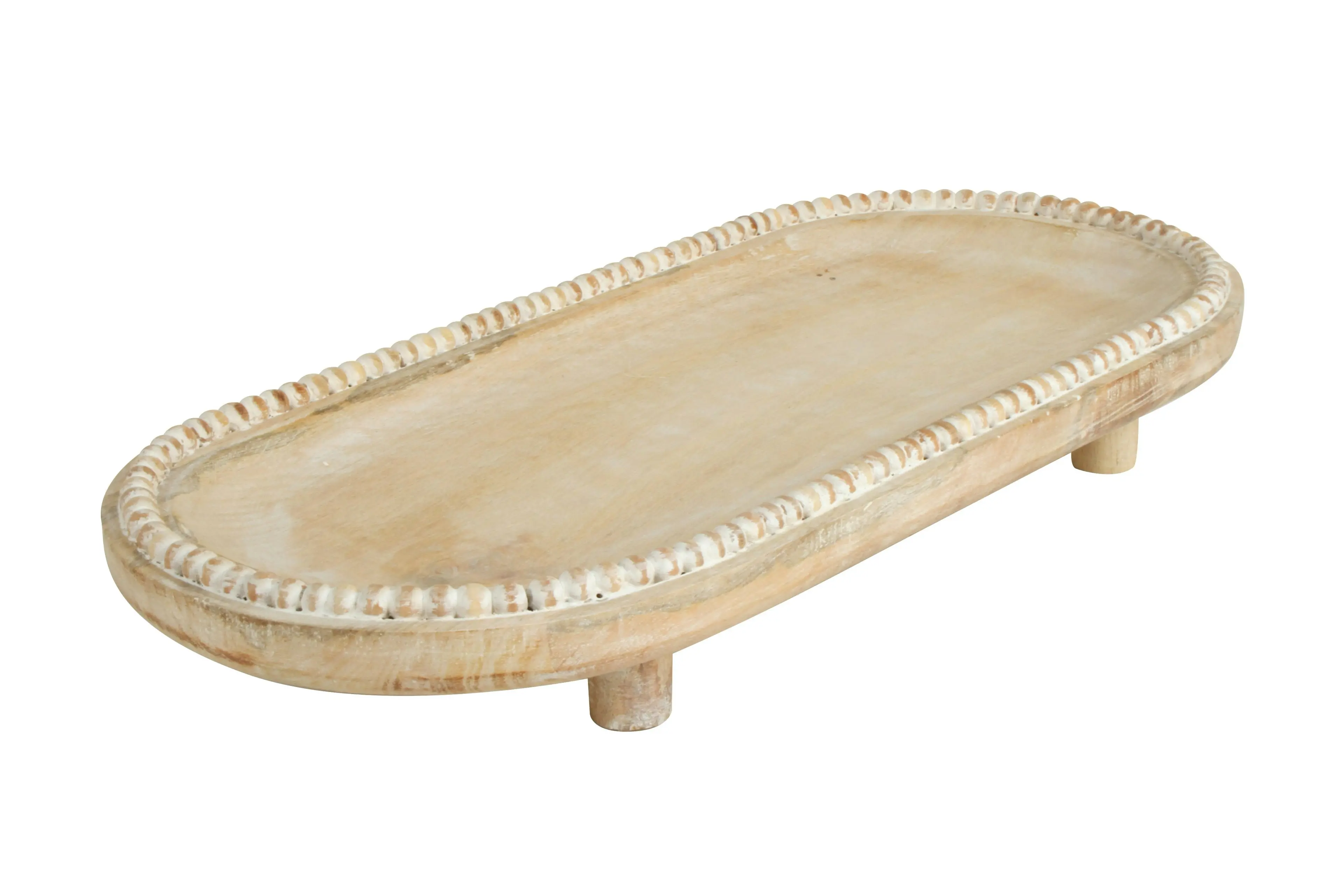 Bryony Mango Wood Tray With Legs 40 x 20 x 5cm