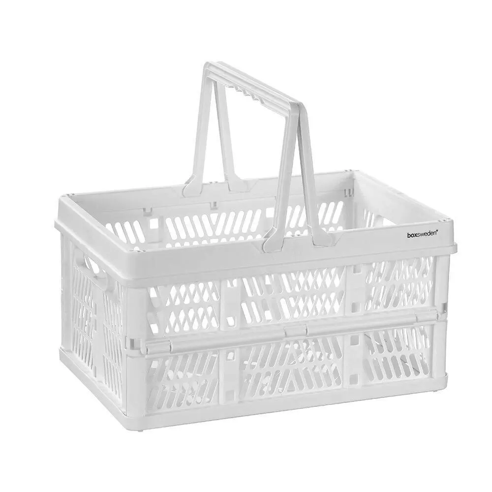 4pc Boxsweden 38cm Folding Storage Carry Basket/Container Organisation Assorted