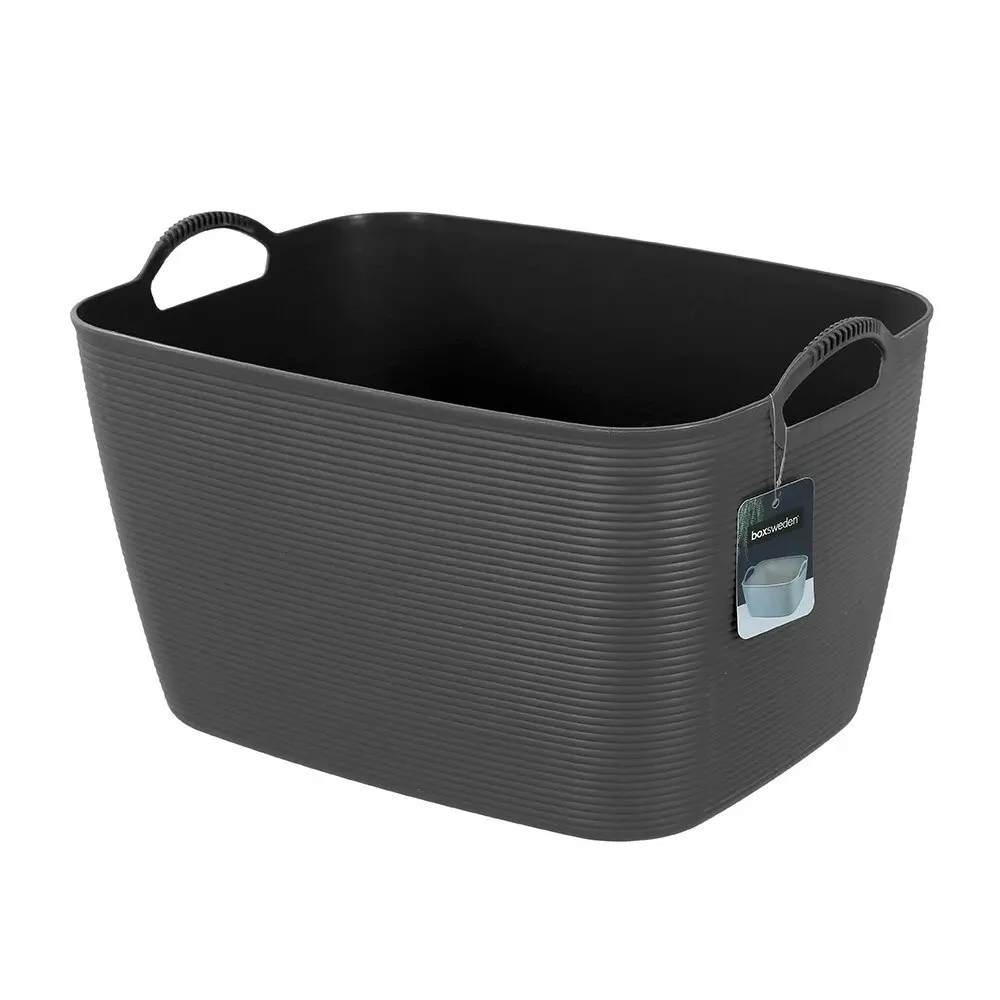 3x Boxsweden Decor Flexible 20L Storage Basket Home Organiser w/Handles Asst