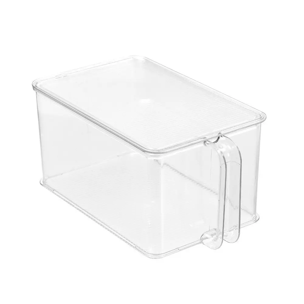 2x Boxsweden Crystal Easy Access Storer w/ Lid 6L Stackable Storage Organiser