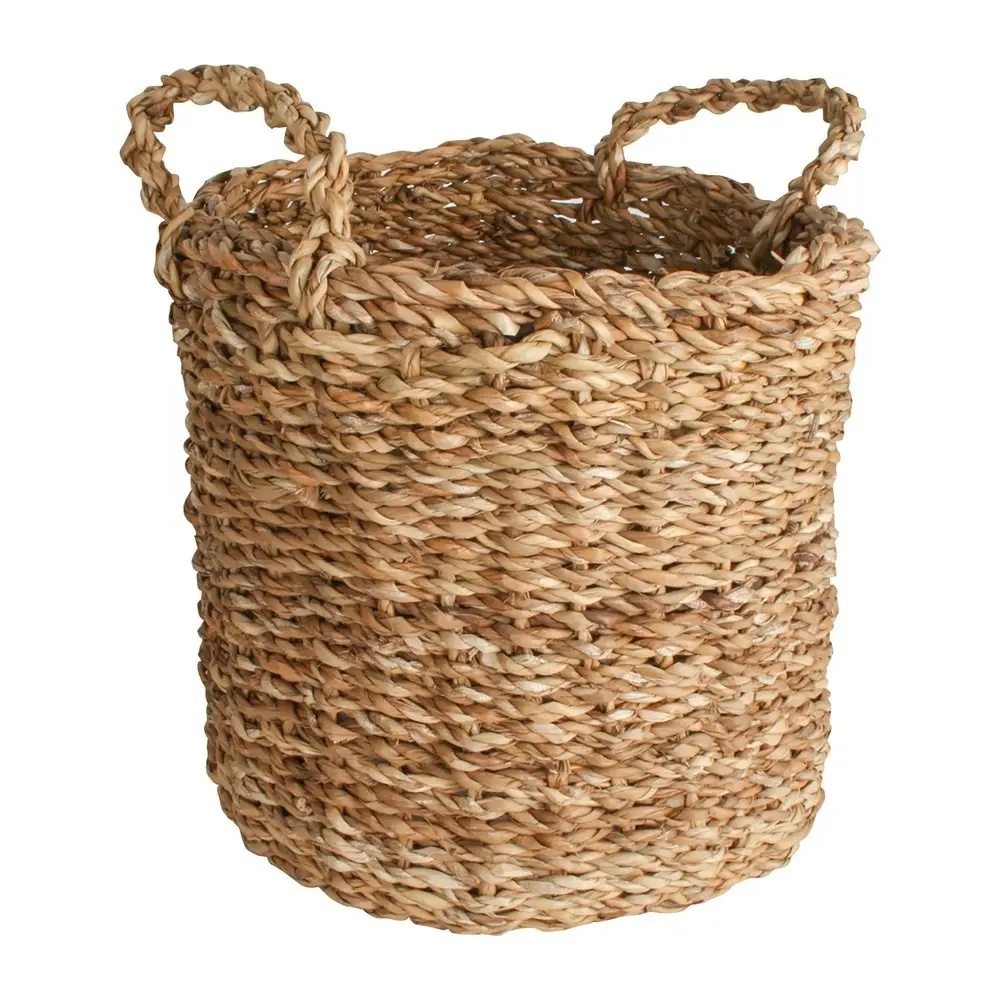 3pc Maine & Crawford Yamba Seagrass 28/32/36cm Round Basket Storage w/ Handle