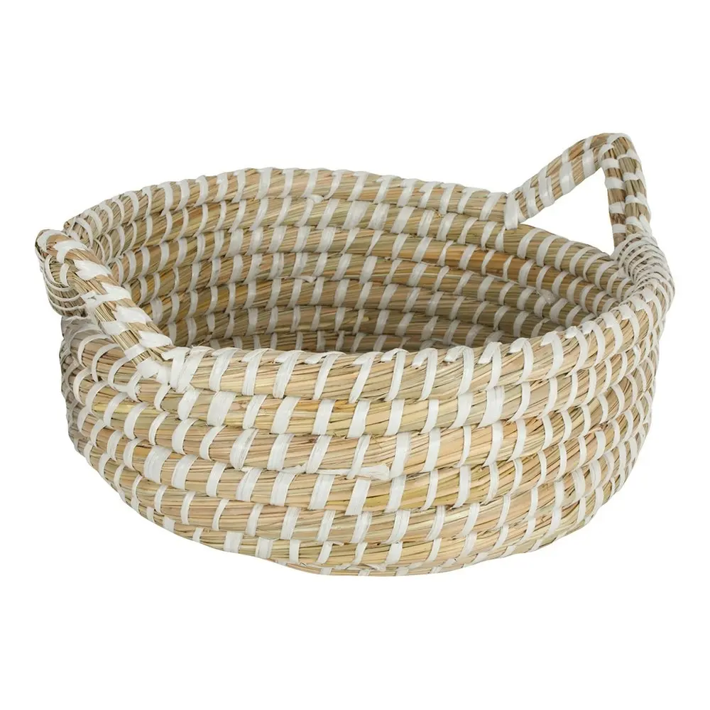 3pc Maine & Crawford Elliot Kans 20/25/30cm Grass Basket Storage Set Natural