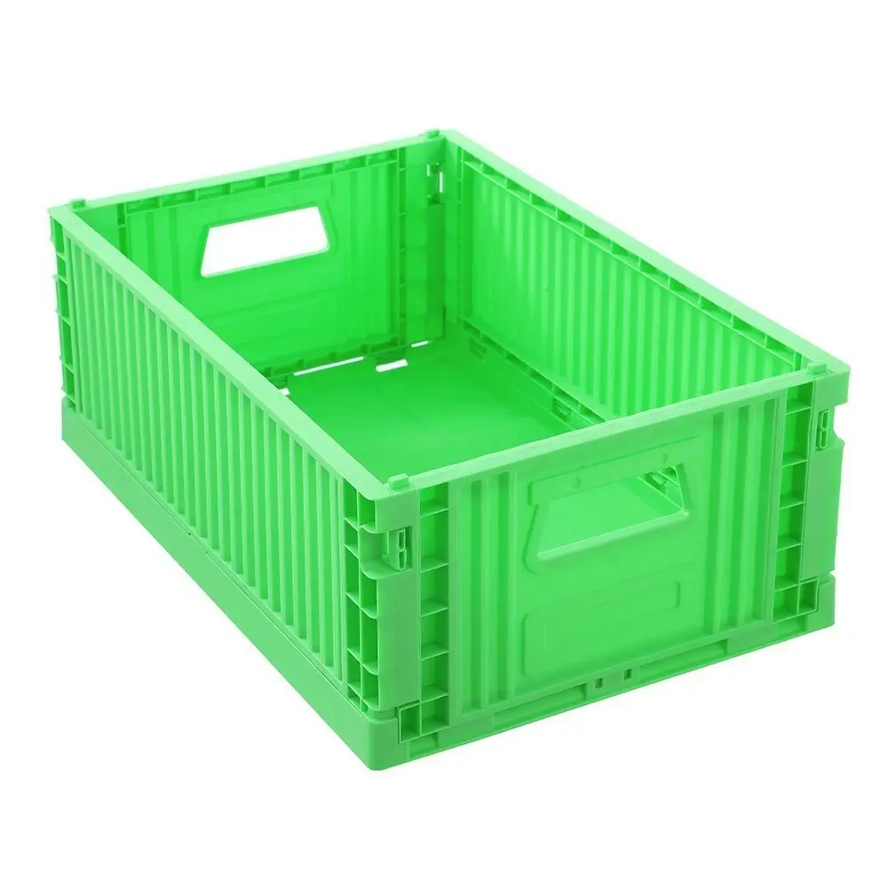 3x Boxsweden 43x29cm Foldaway Crate Organiser Home Storage Container Assorted