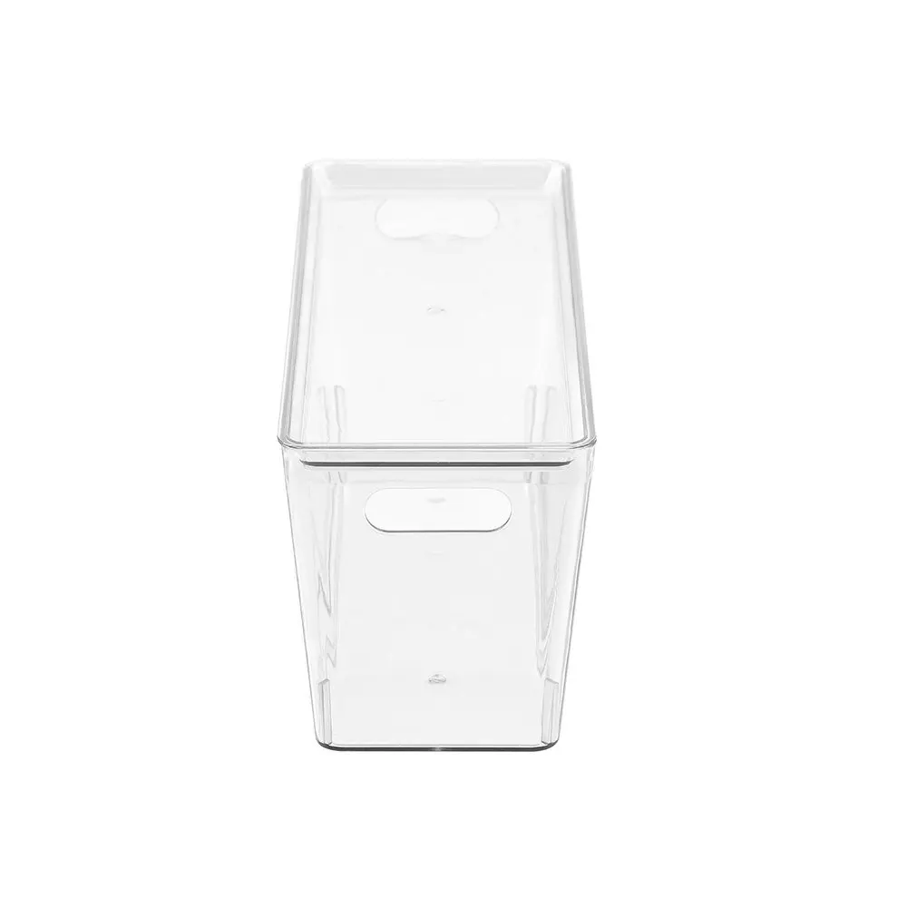 4x Boxsweden Crystal Tidy Box 34cm/5L Storage w/ Lid Stackable Organiser Clear