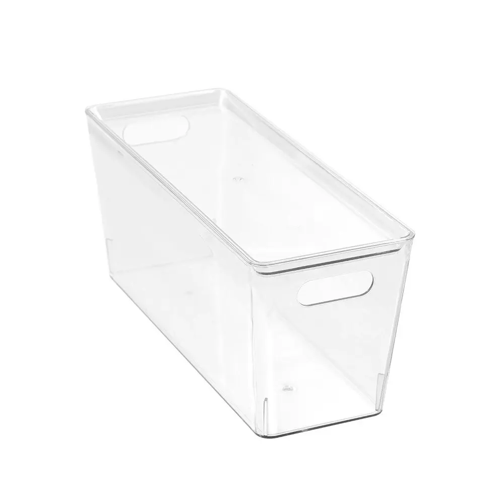 4x Boxsweden Crystal Tidy Box 34cm/5L Storage w/ Lid Stackable Organiser Clear