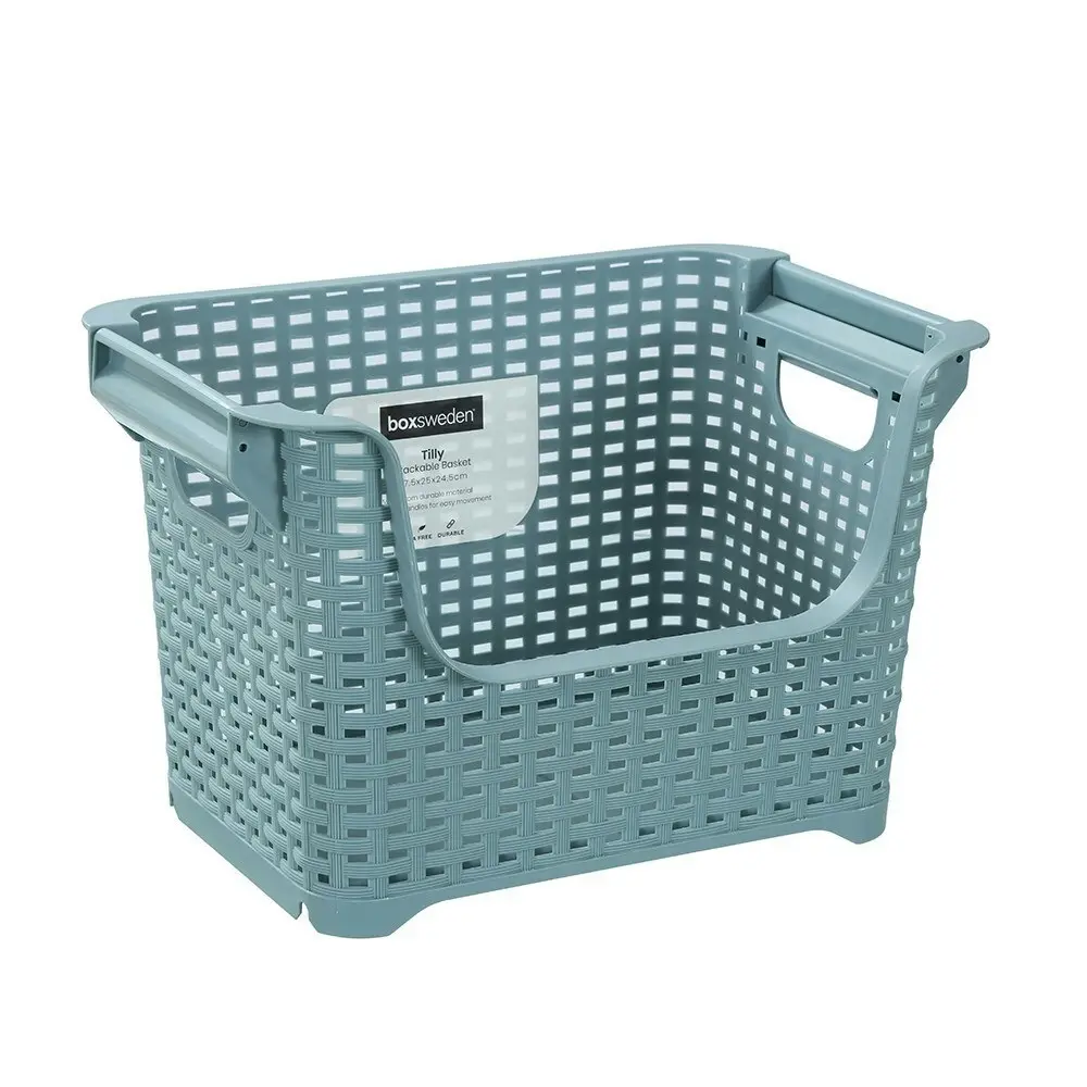 2x Boxsweden Tilly Stackable 37.5x25cm Basket Laundry Storage Bin Assorted