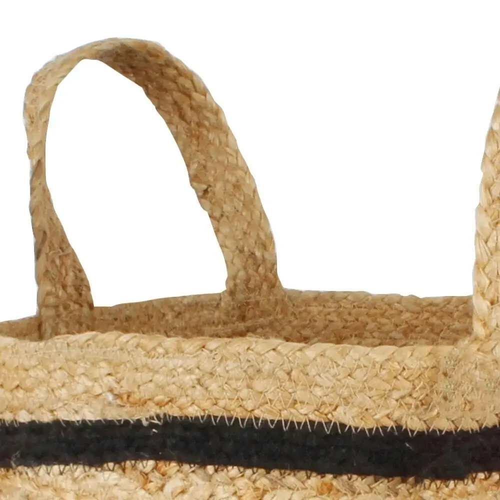 3pc Maine & Crawford Ovela Striped Jute 25/30/35cm Basket Storage Set Natural