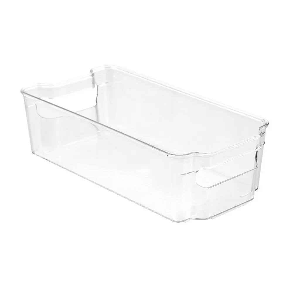 6x Boxsweden Crystal 31.5cm Stackable Basket Container Fridge/Pantry Organiser