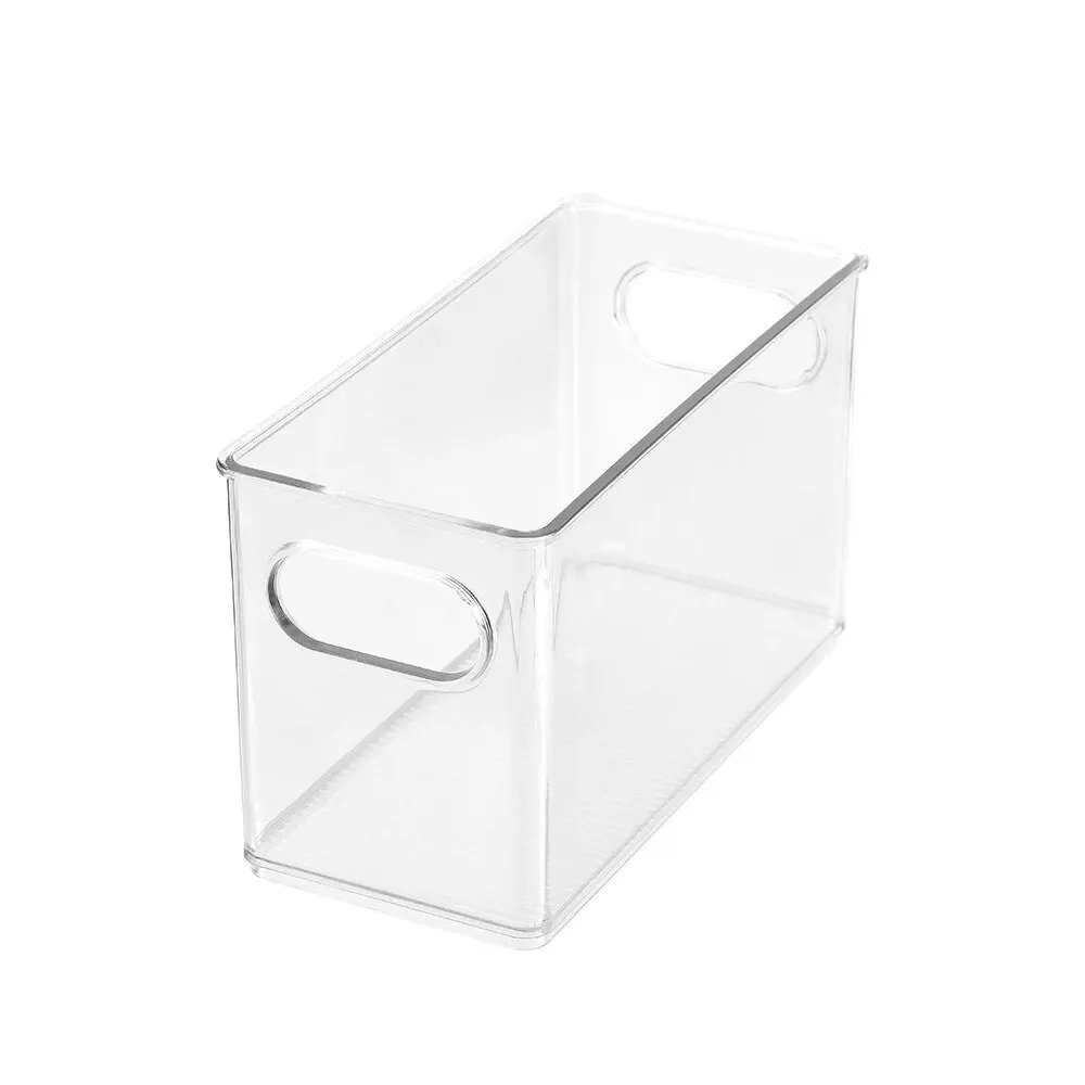 4x Boxsweden 25cm Crystal Stack Rectangle Container Stackable Storage Organiser