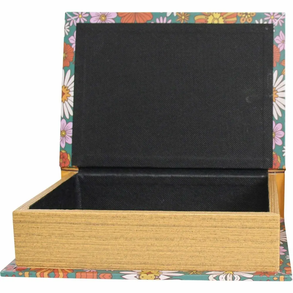 2pc Decorative MDF 24/18cm Book Box Set Storage/Trinket Home Decor Floral Vibes