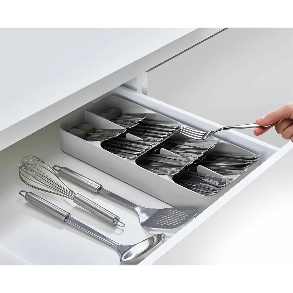 Joseph & Joseph DrawerStore Large Compact Kitchen Cutlery Storage Organiser Grey