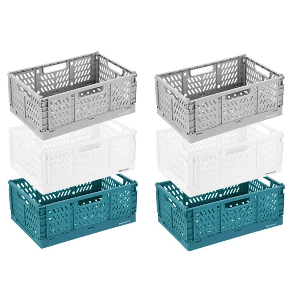 6pc Boxsweden 31cm Foldable Storage Basket/Box Container Organisation Assorted