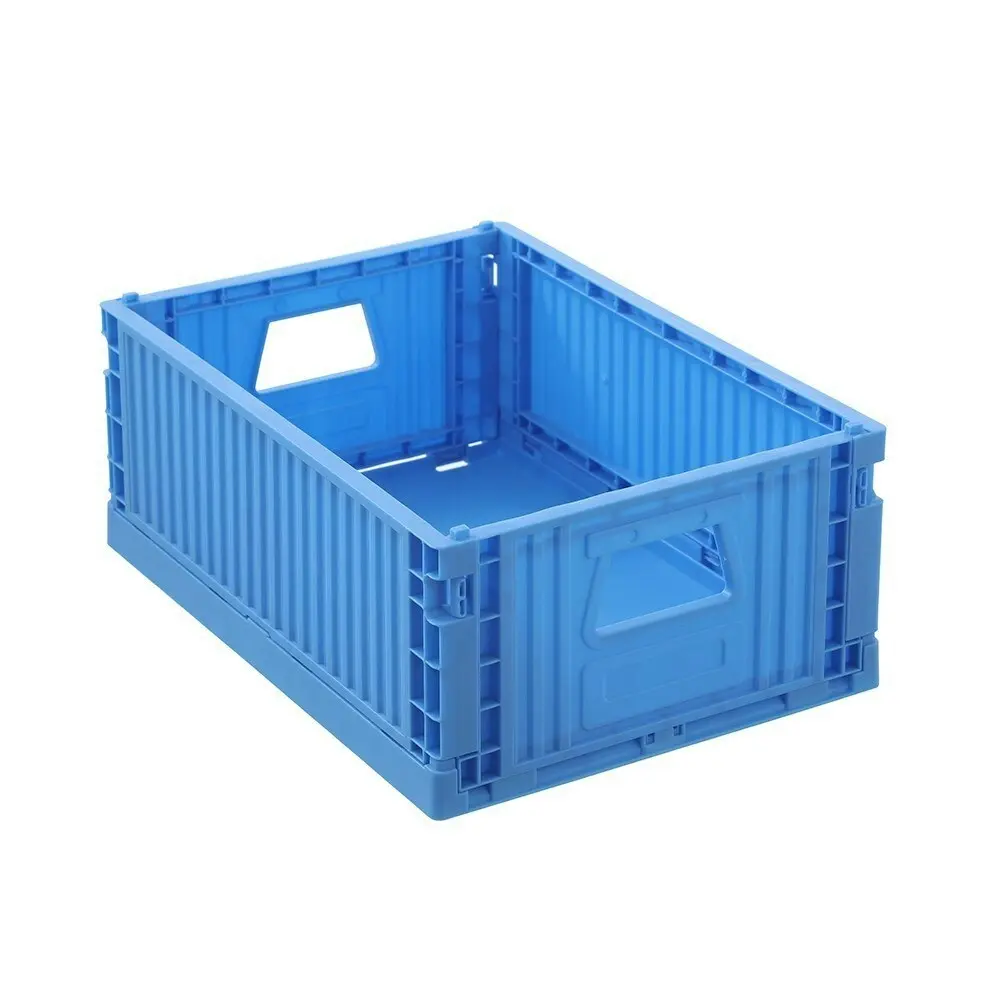 6 x Boxsweden 29x21cm Foldaway Crate Organiser Home Storage Container Assorted