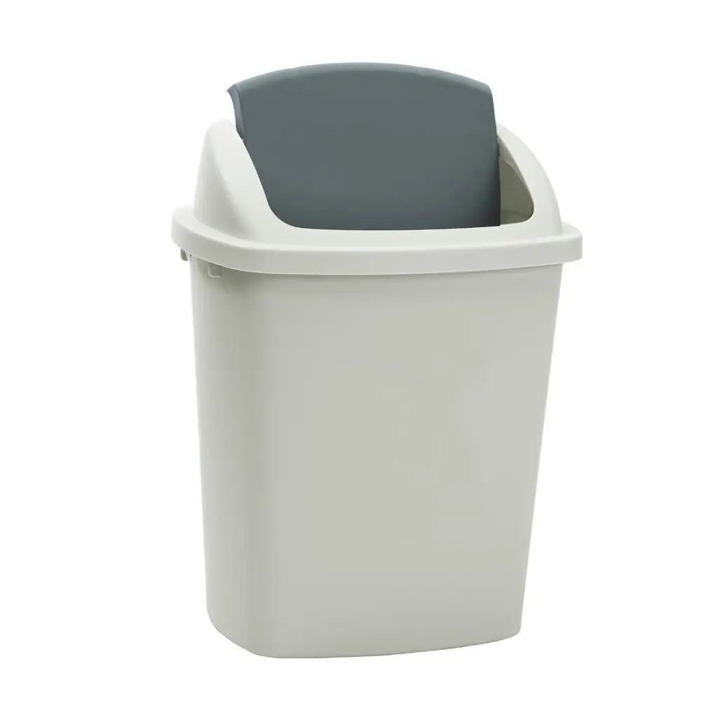 2x Boxsweden 20L Trash Bin 35x27cm w/Swing Lid Garbage Can Rubbish Waste Basket