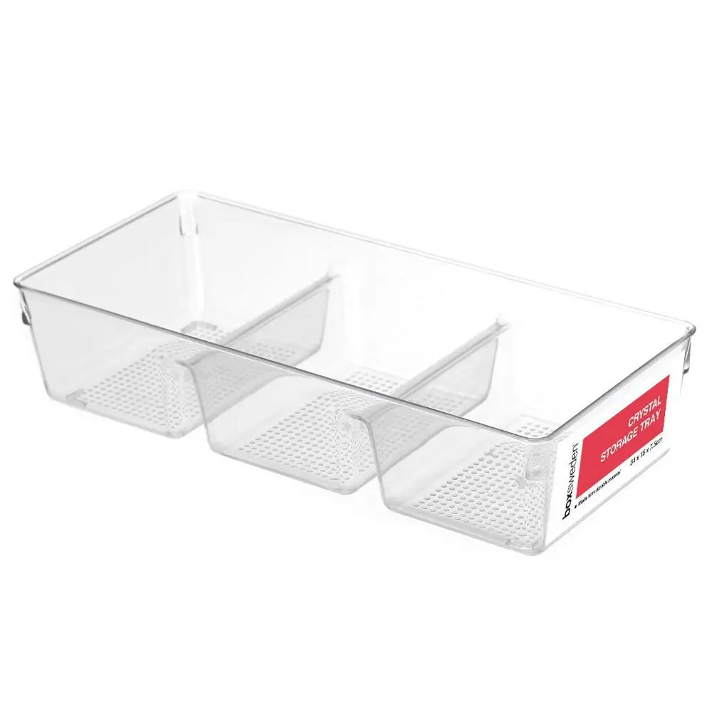 Boxsweden Crystal Storage Tray Home Organiser BPA Free Plastic Container Clear