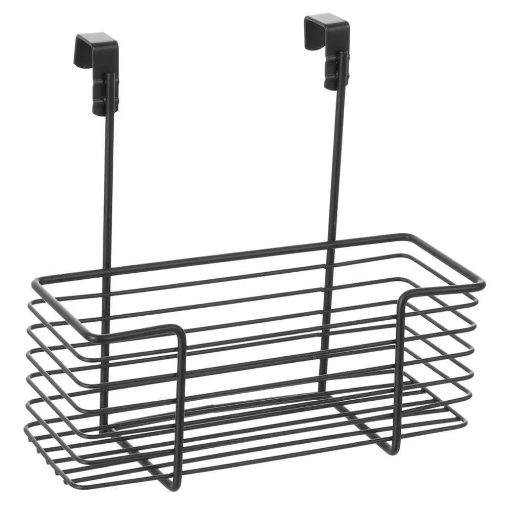 2x Boxsweden 24cm Wire Over Door Caddy Hanging Storage Rack Organiser Medium BLK