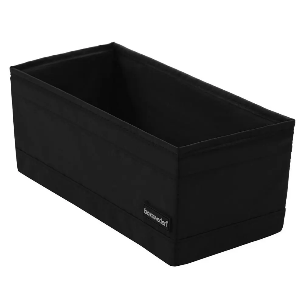 2pc Kloset by Boxsweden Collapsible 28cm Rectangle Storage Cubes Organiser BLK