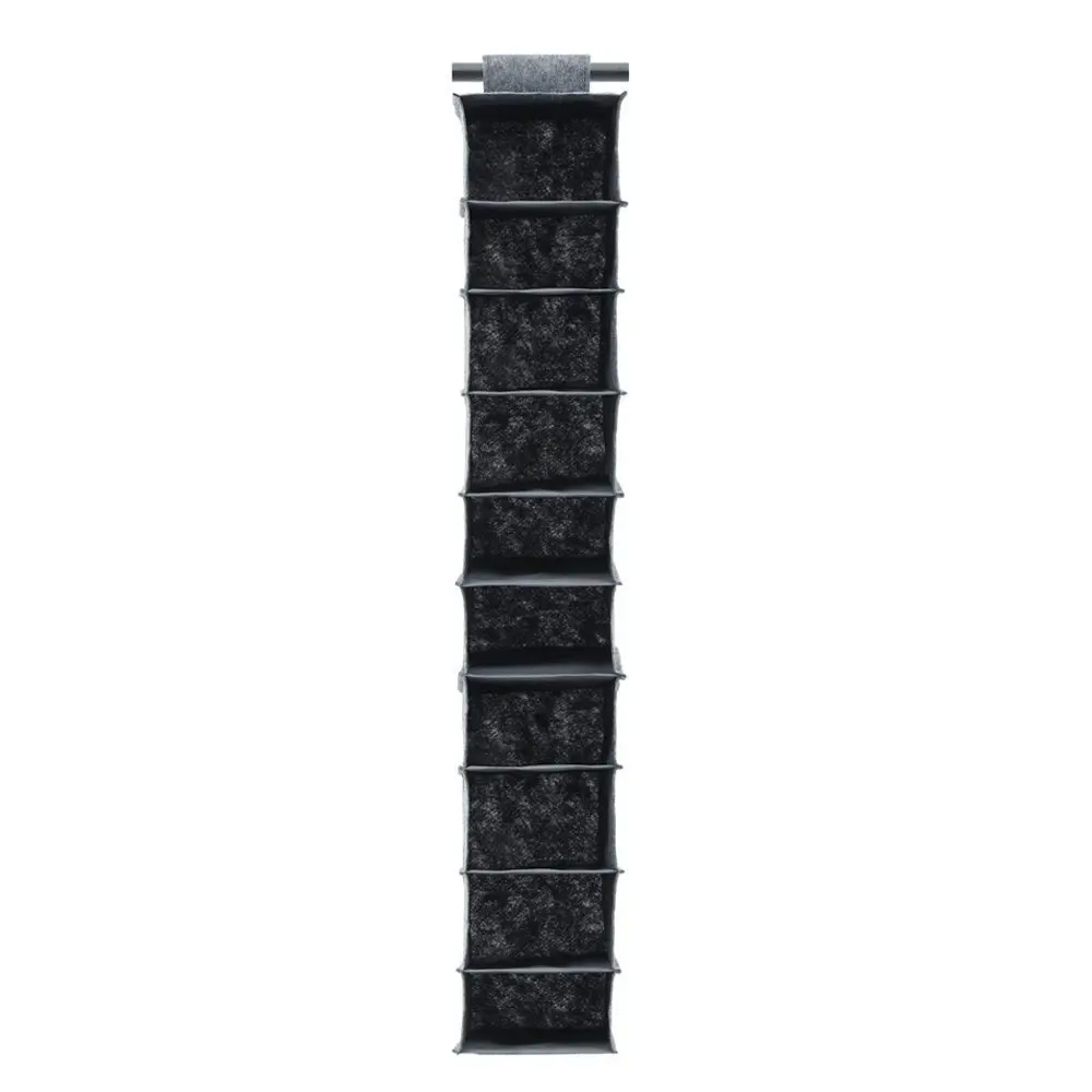 Boxsweden 10 Tier Felt Hanging Shelf Wardrobe Organiser Clothes Storage Closet