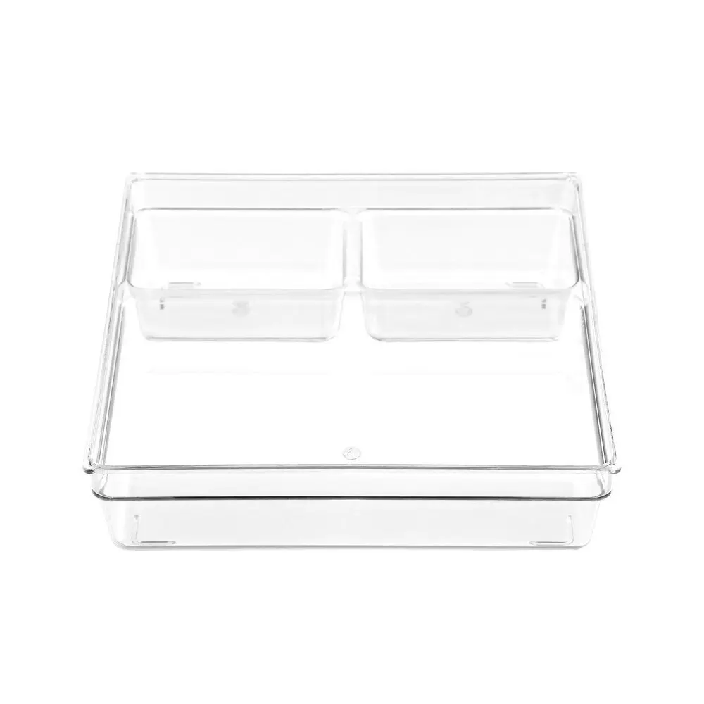 Boxsweden Crystal Nest Tray 3 Sections 23cm Home Storage Organiser Container