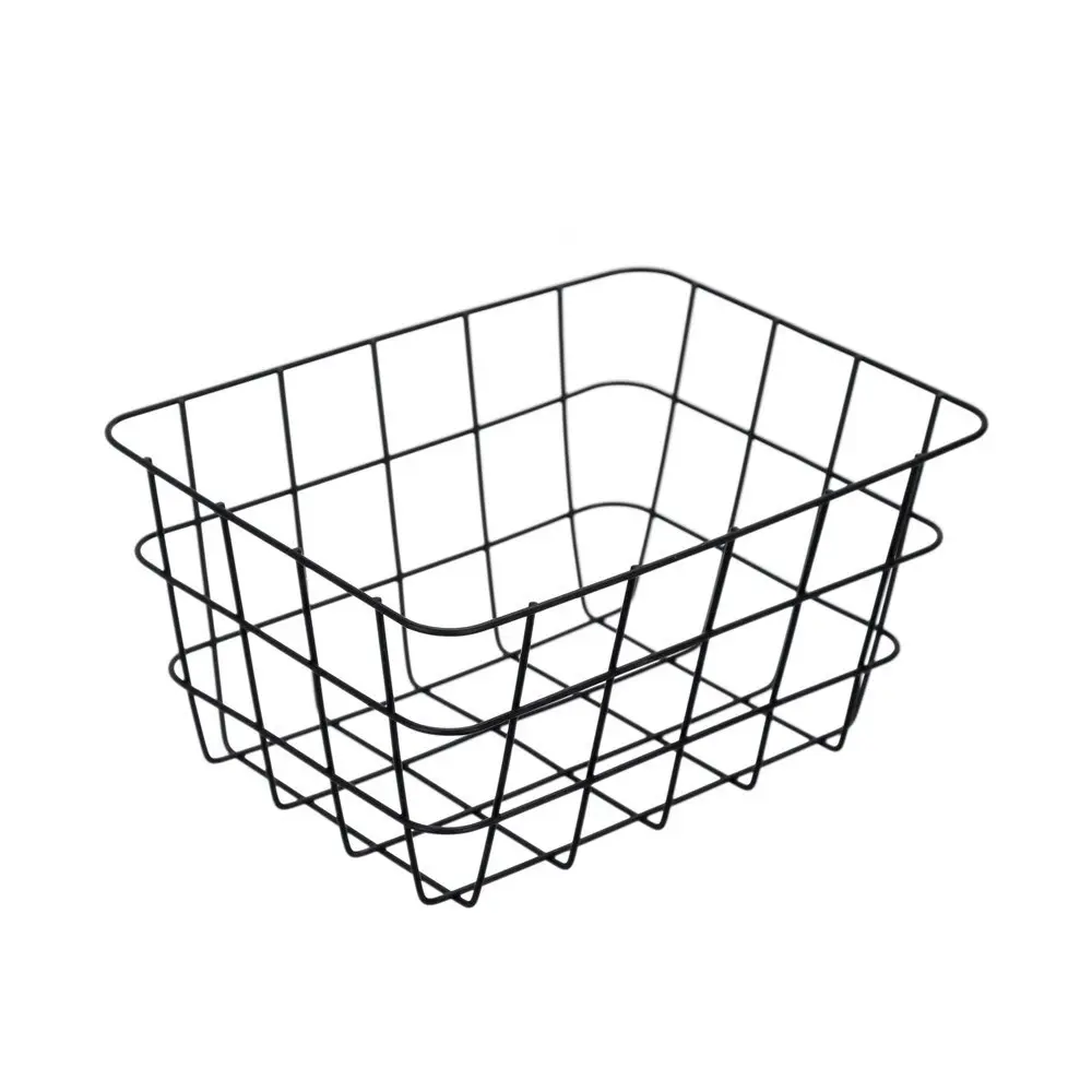 3x Boxsweden Wire Storage Basket 24.5cm Shelf Home Organiser Container Assorted